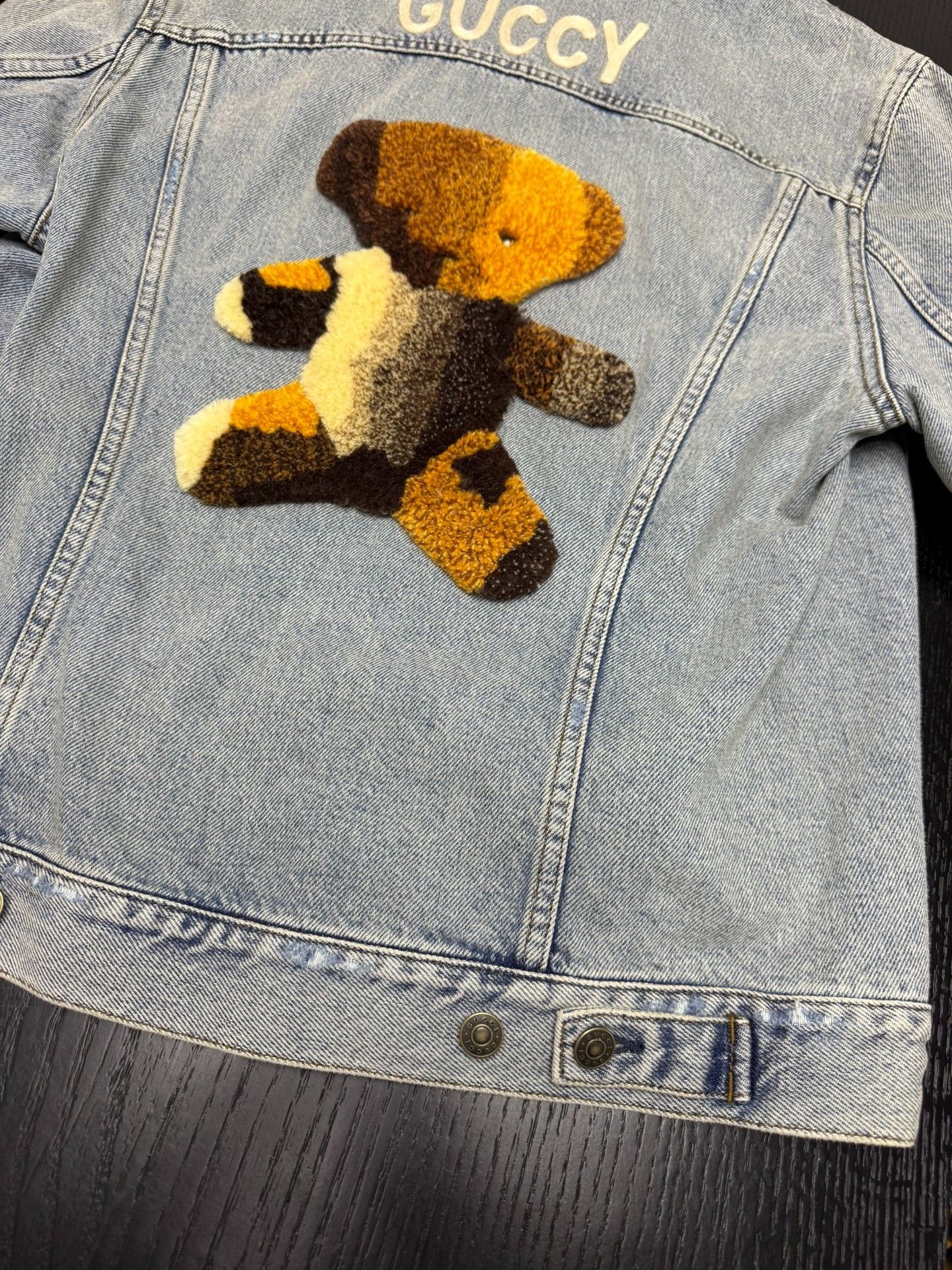 Gucci Gucci GG Flocked Teddy Bear Denim Jacket Size US S / EU 44-46 / 1 - 8 Thumbnail
