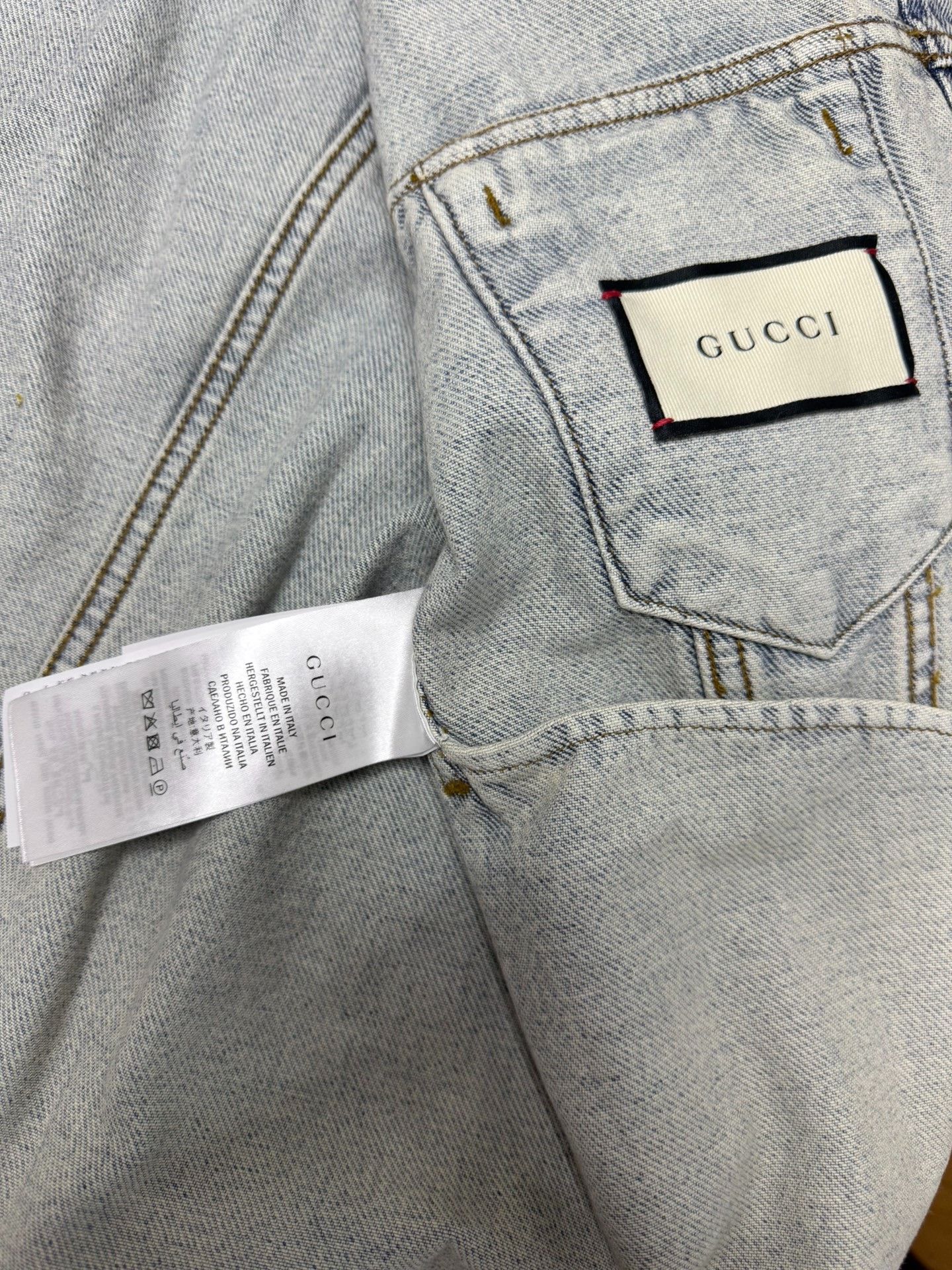 Gucci Gucci GG Flocked Teddy Bear Denim Jacket Size US S / EU 44-46 / 1 - 5 Thumbnail