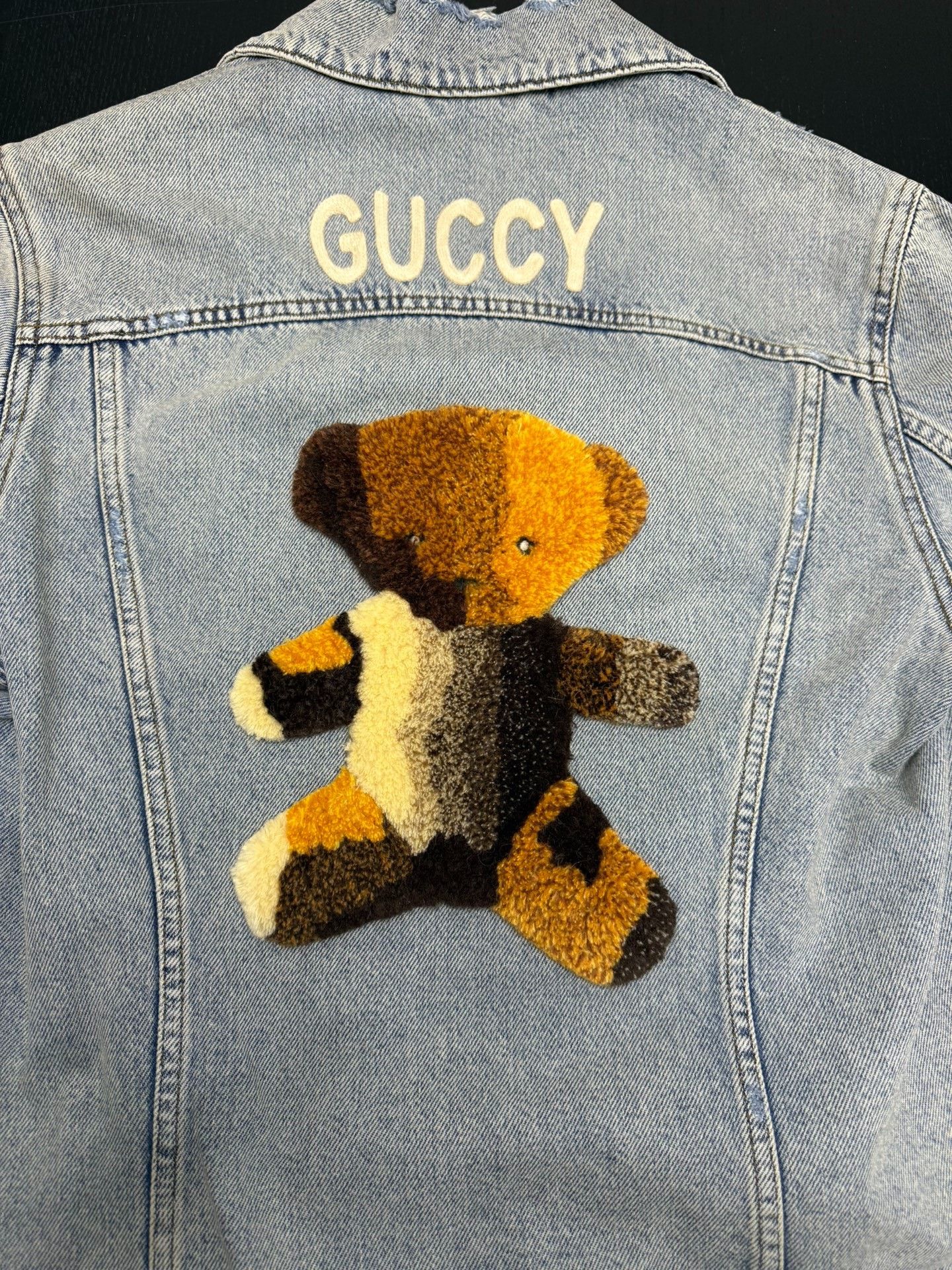 Gucci Gucci GG Flocked Teddy Bear Denim Jacket Size US S / EU 44-46 / 1 - 6 Thumbnail