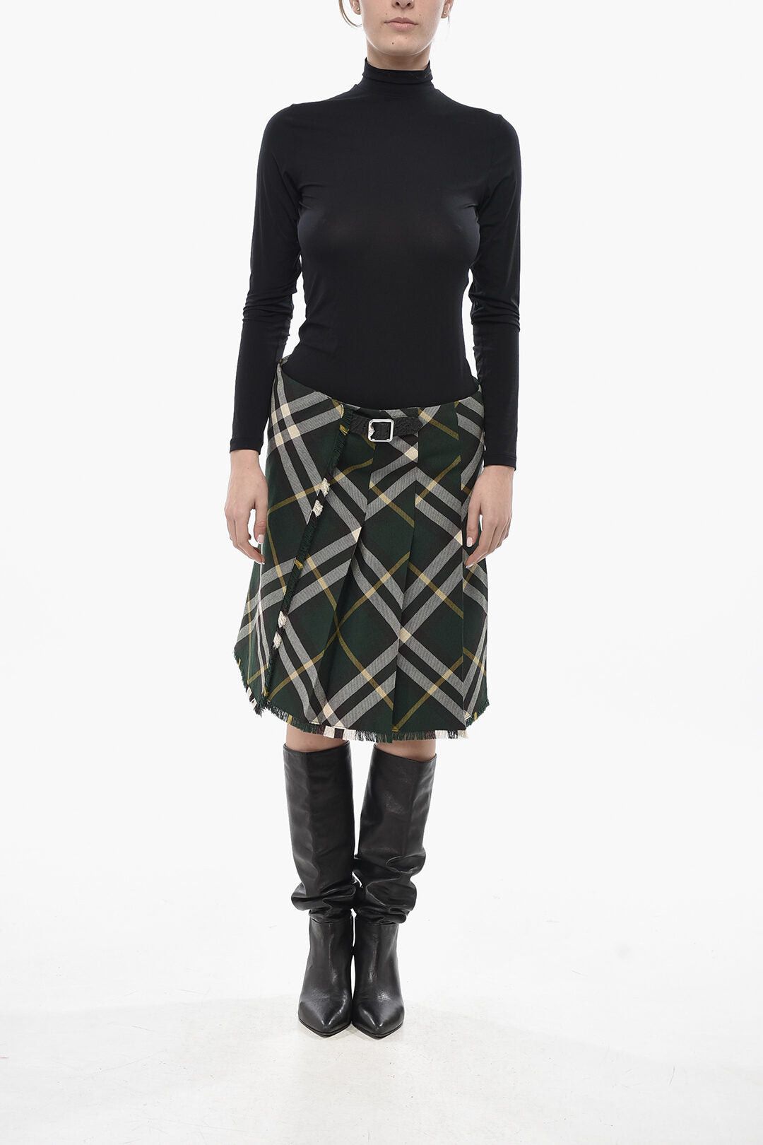 Burberry Wool Trapeze Skirt with Tartan Pattern Size S / US 4 / IT 40 - 4 Thumbnail