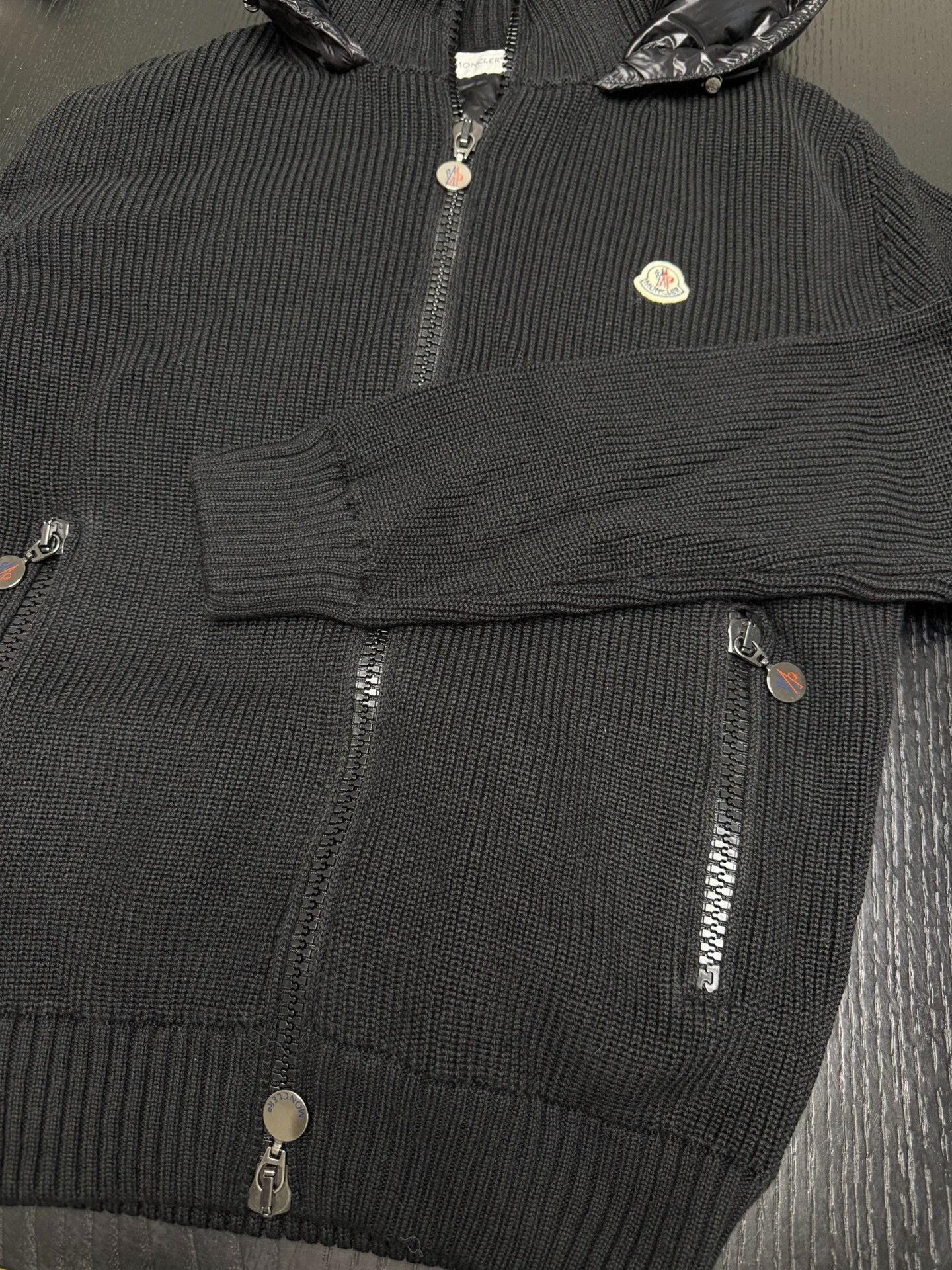 Moncler Moncler Knit Spliced Down Jacket Hoodie Size US S / EU 44-46 / 1 - 5 Thumbnail