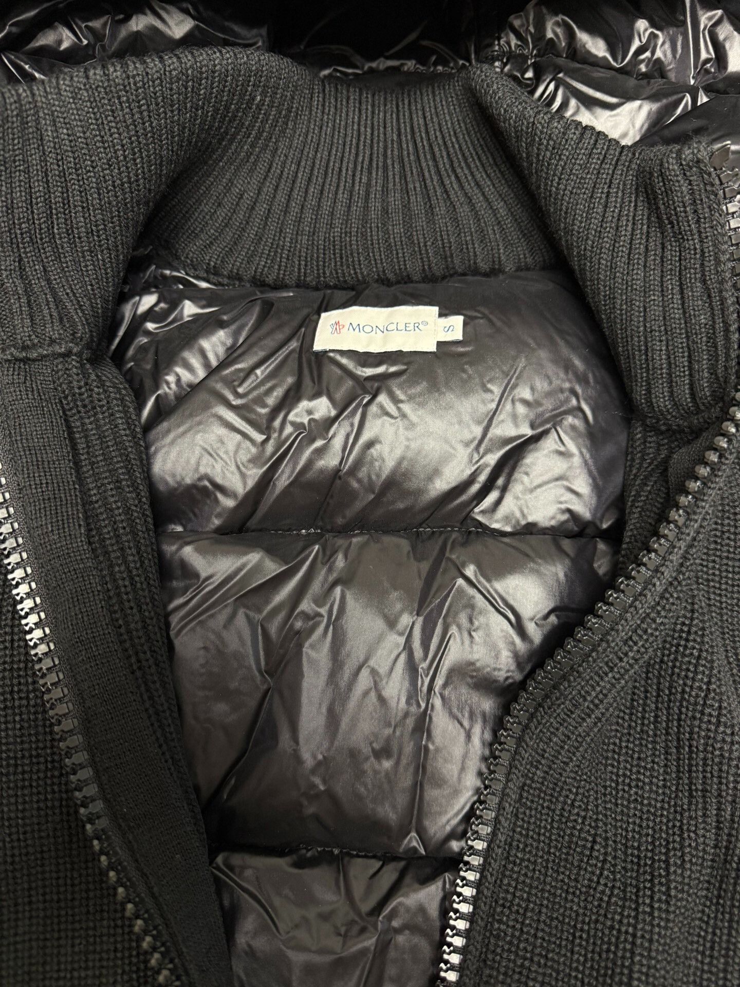 Moncler Moncler Knit Spliced Down Jacket Hoodie Size US S / EU 44-46 / 1 - 3 Thumbnail