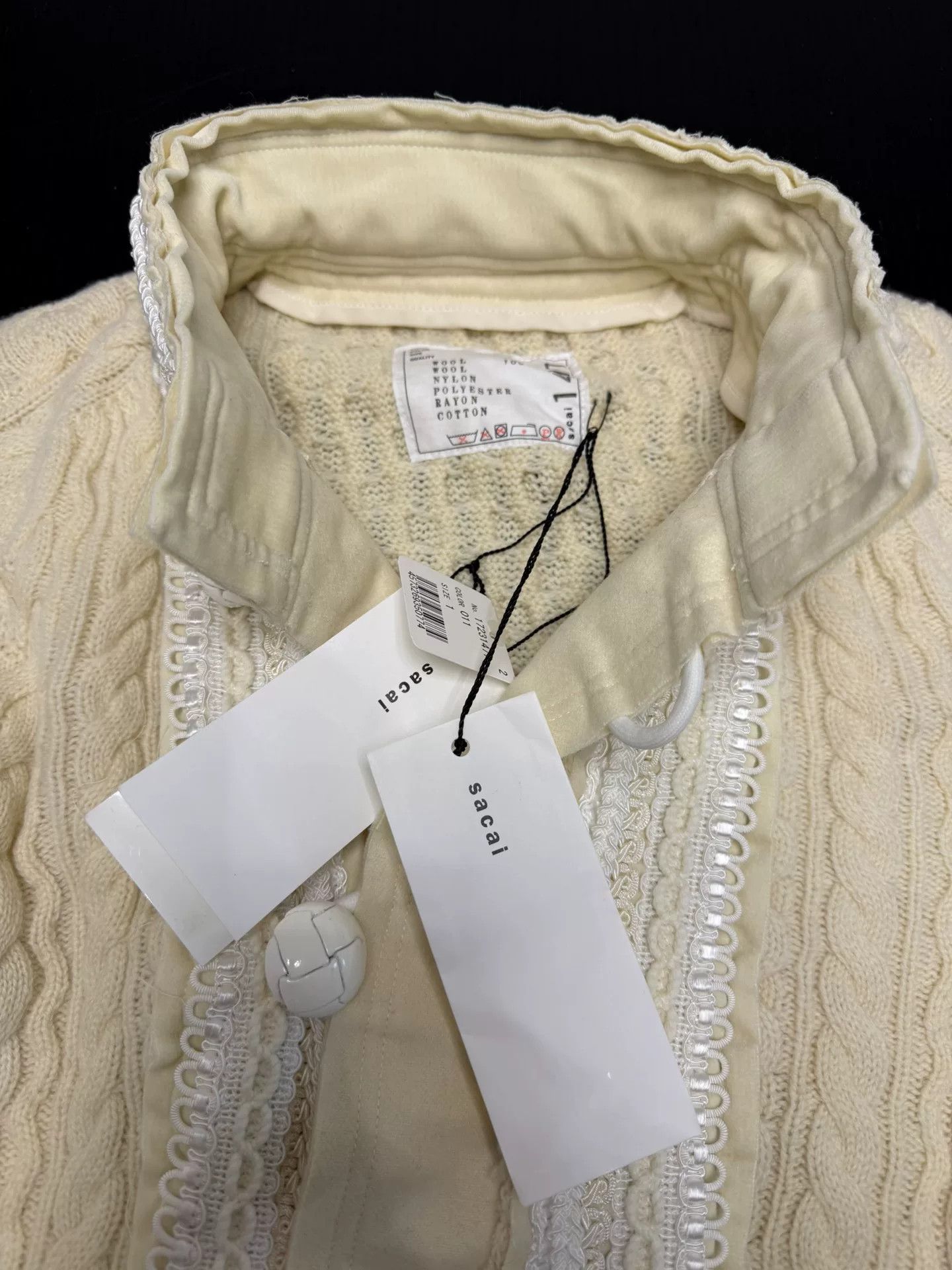 Sacai Sacai Pure Wool Knit Coat Size S / US 4 / IT 40 - 3 Thumbnail
