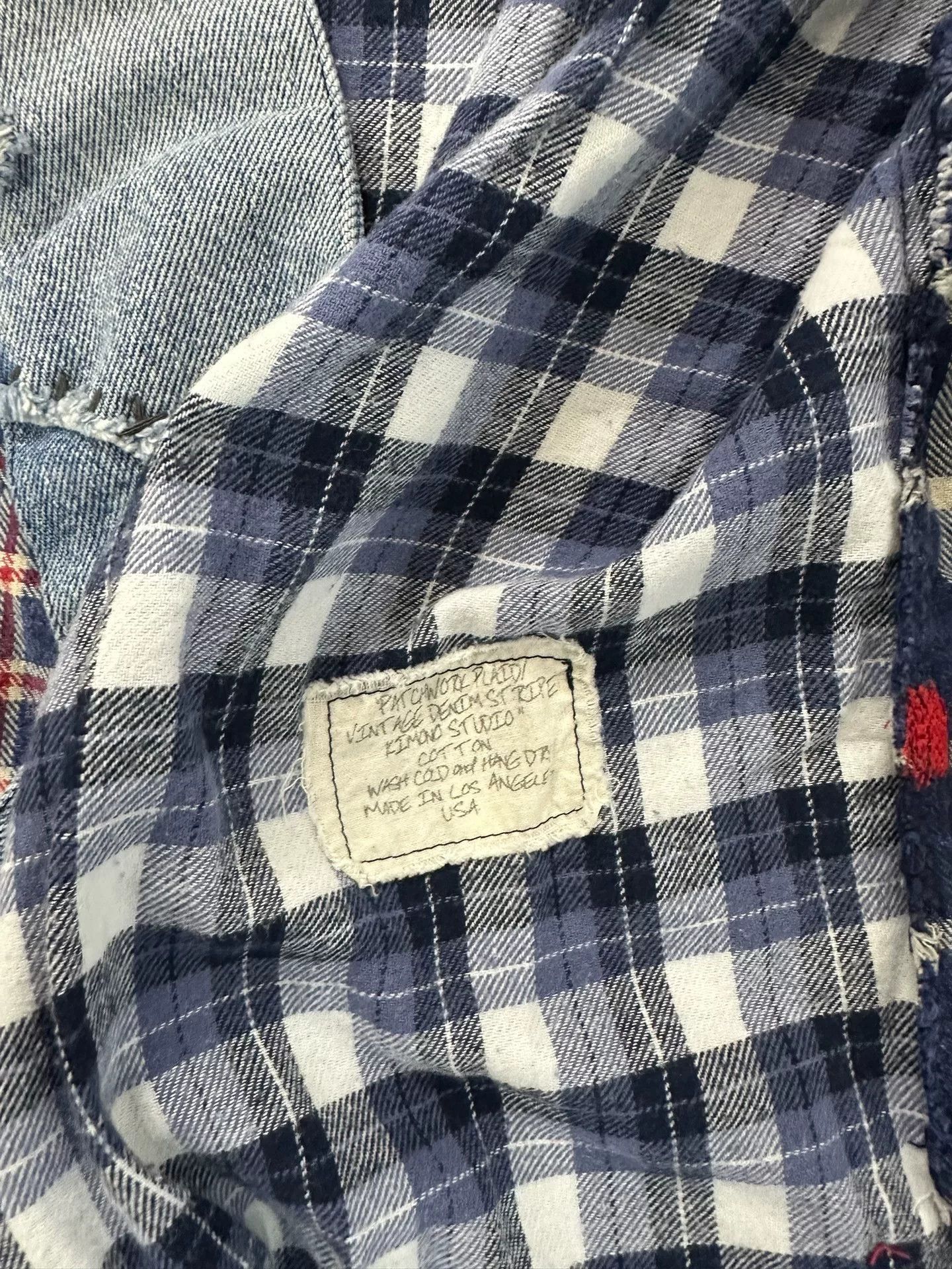 Greg Lauren Check Shirt Jacket
