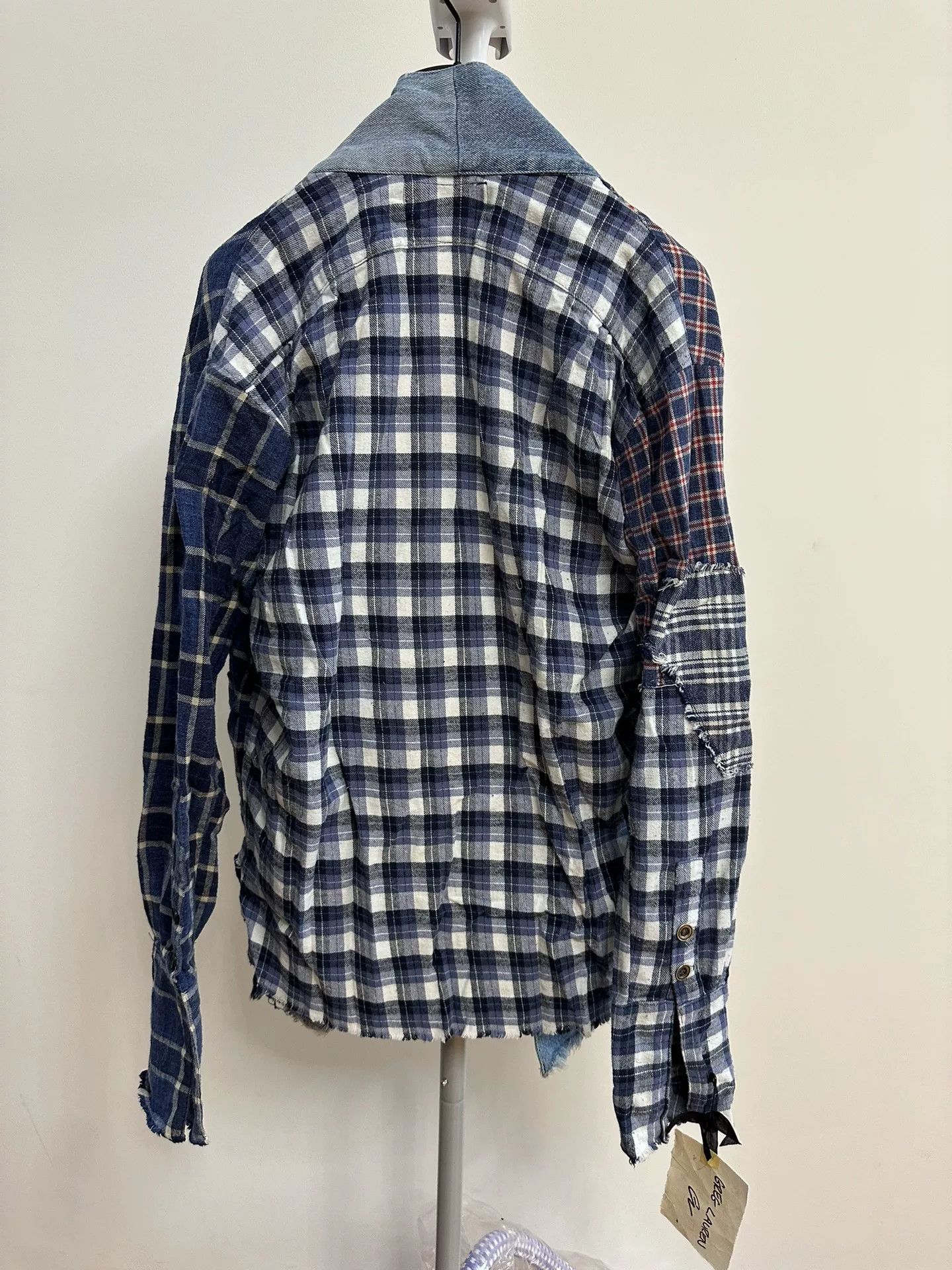 Greg Lauren Check Shirt Jacket