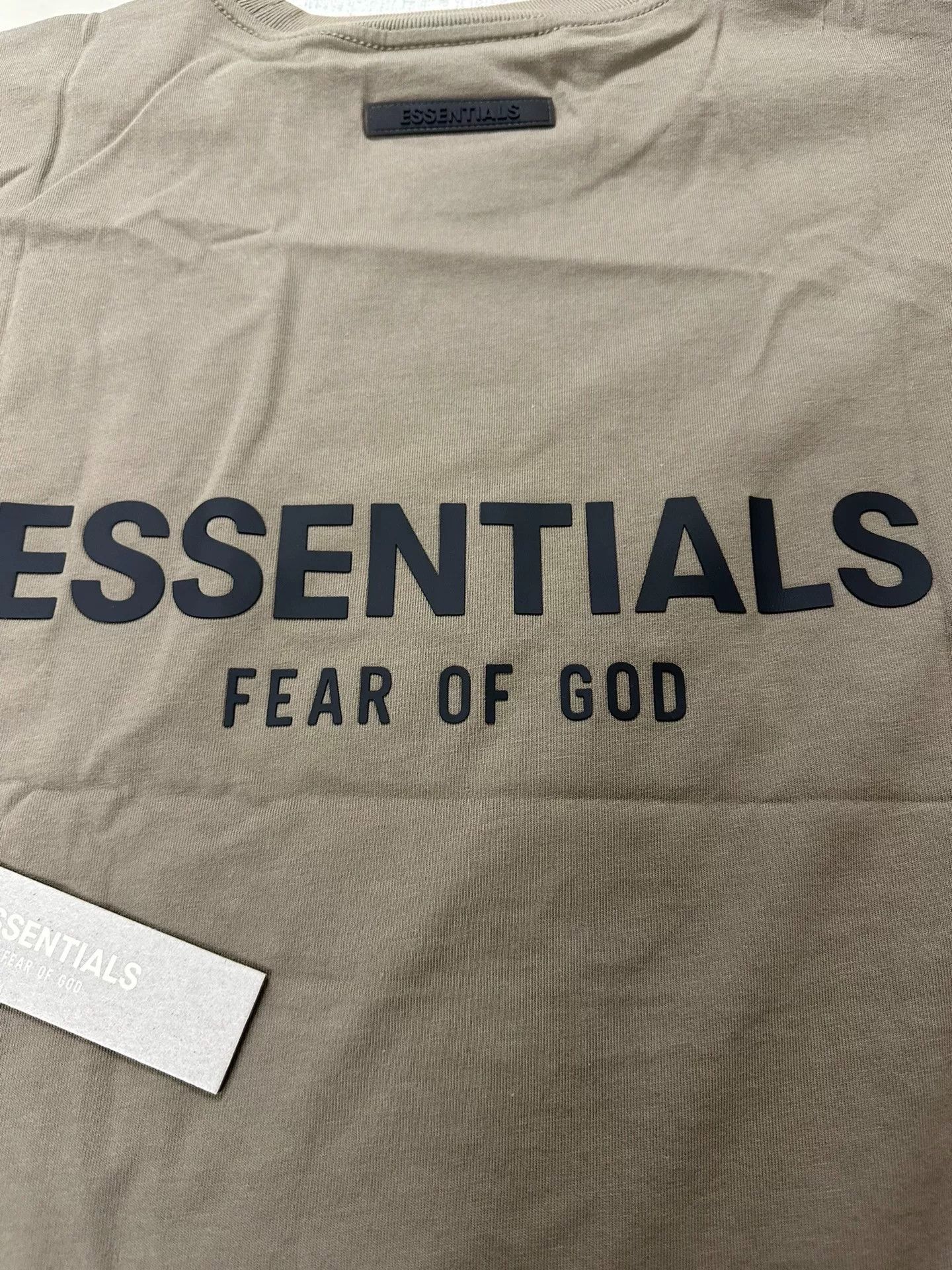Fear of God FOG Essentials SS21 Taupe Short Sleeve M Size US M / EU 48-50 / 2 - 4 Thumbnail