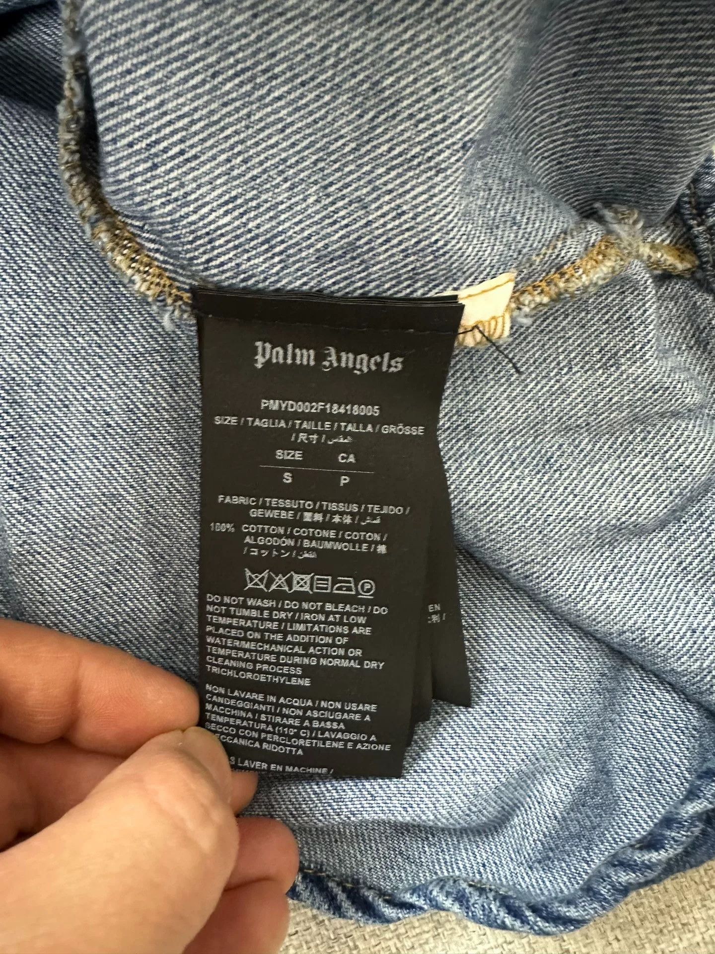 Palm Angels Palm Angels Denim Shirt Jacket Size US S / EU 44-46 / 1 - 7 Thumbnail