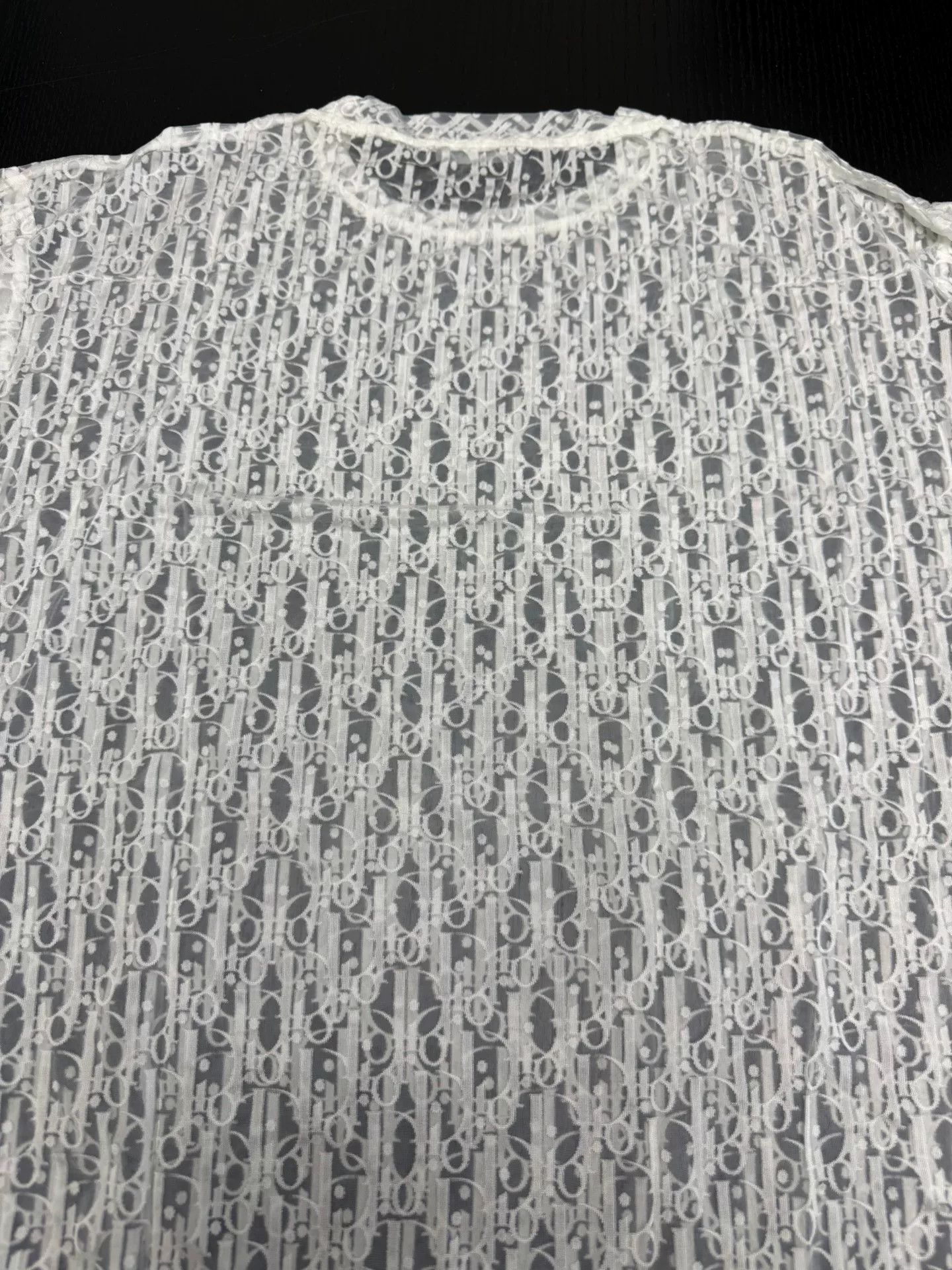 Dior Dior Sheer Monogram Embroidered Mesh T-shirt Size XL / US 12-14 / IT 48-50 - 7 Thumbnail
