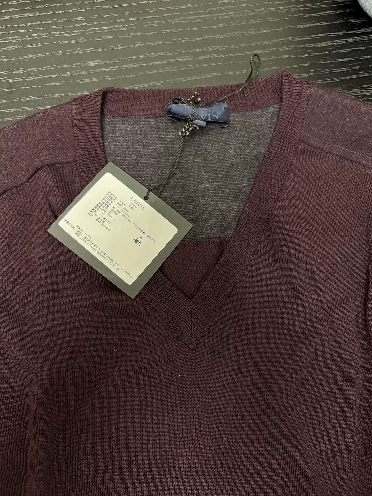 Lanvin Lanvin Pure Wool V-Neck Pullover XS Size US XS / EU 42 / 0 - 3 Thumbnail