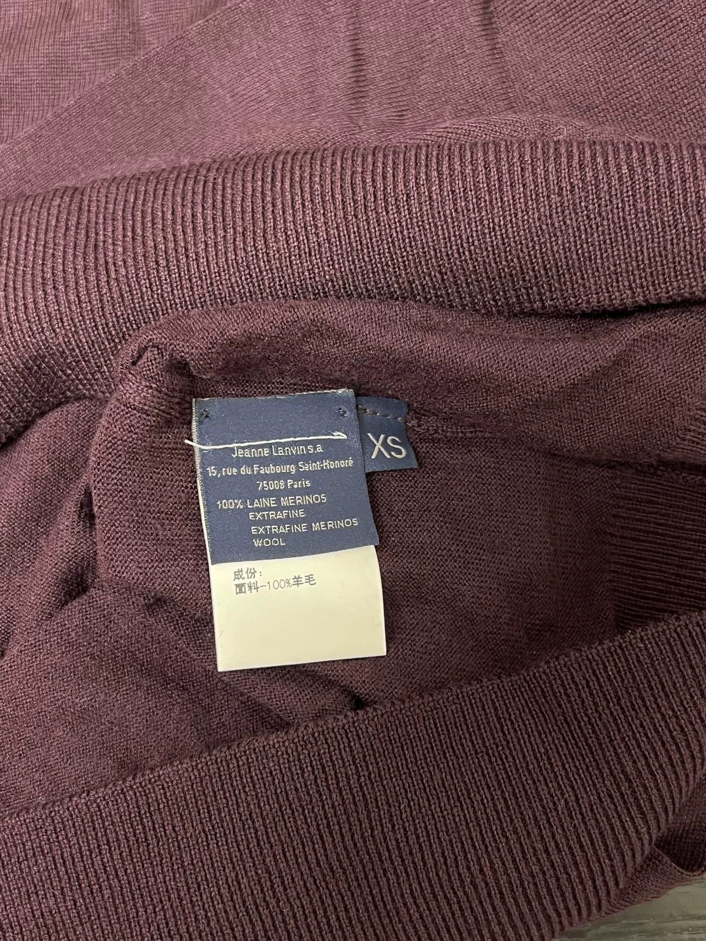 Lanvin Lanvin Pure Wool V-Neck Pullover XS Size US XS / EU 42 / 0 - 5 Thumbnail