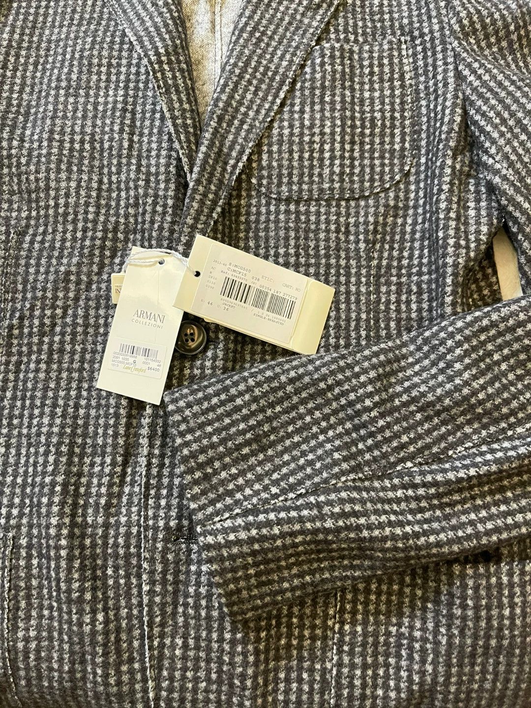 Armani Collezioni Armani Collezioni Houndstooth Wool Blazer Size US S / EU 44-46 / 1 - 5 Thumbnail