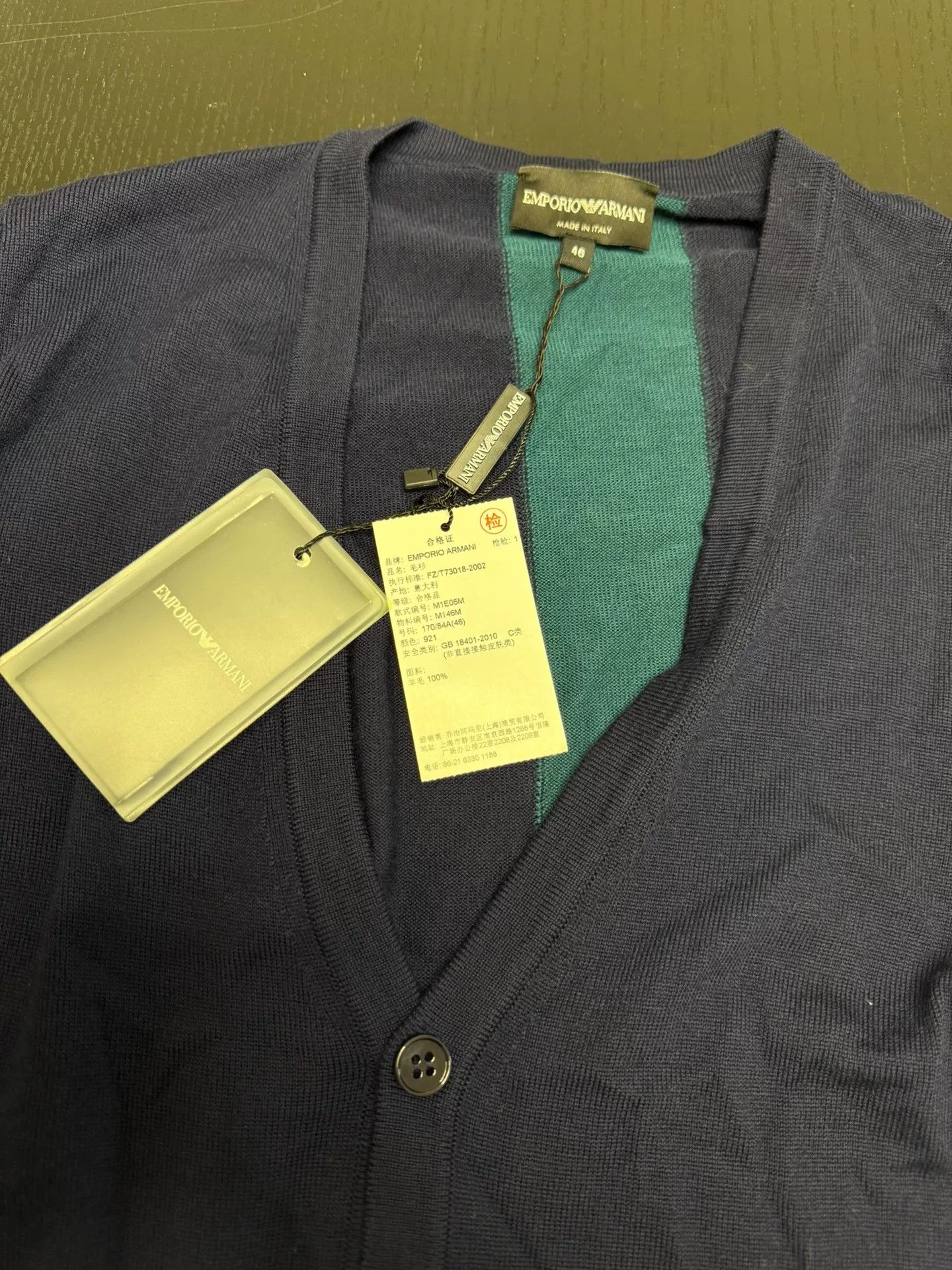 Emporio Armani Emporio Armani Wool Knit Cardigan Size US S / EU 44-46 / 1 - 3 Thumbnail