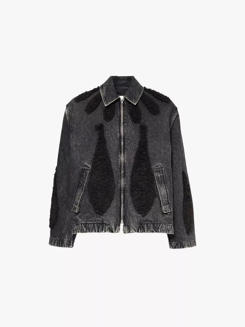 Song For The Mute sftm 24.2 Teardrop Fleece Denim Jacket Size US M / EU 48-50 / 2 - 3 Thumbnail