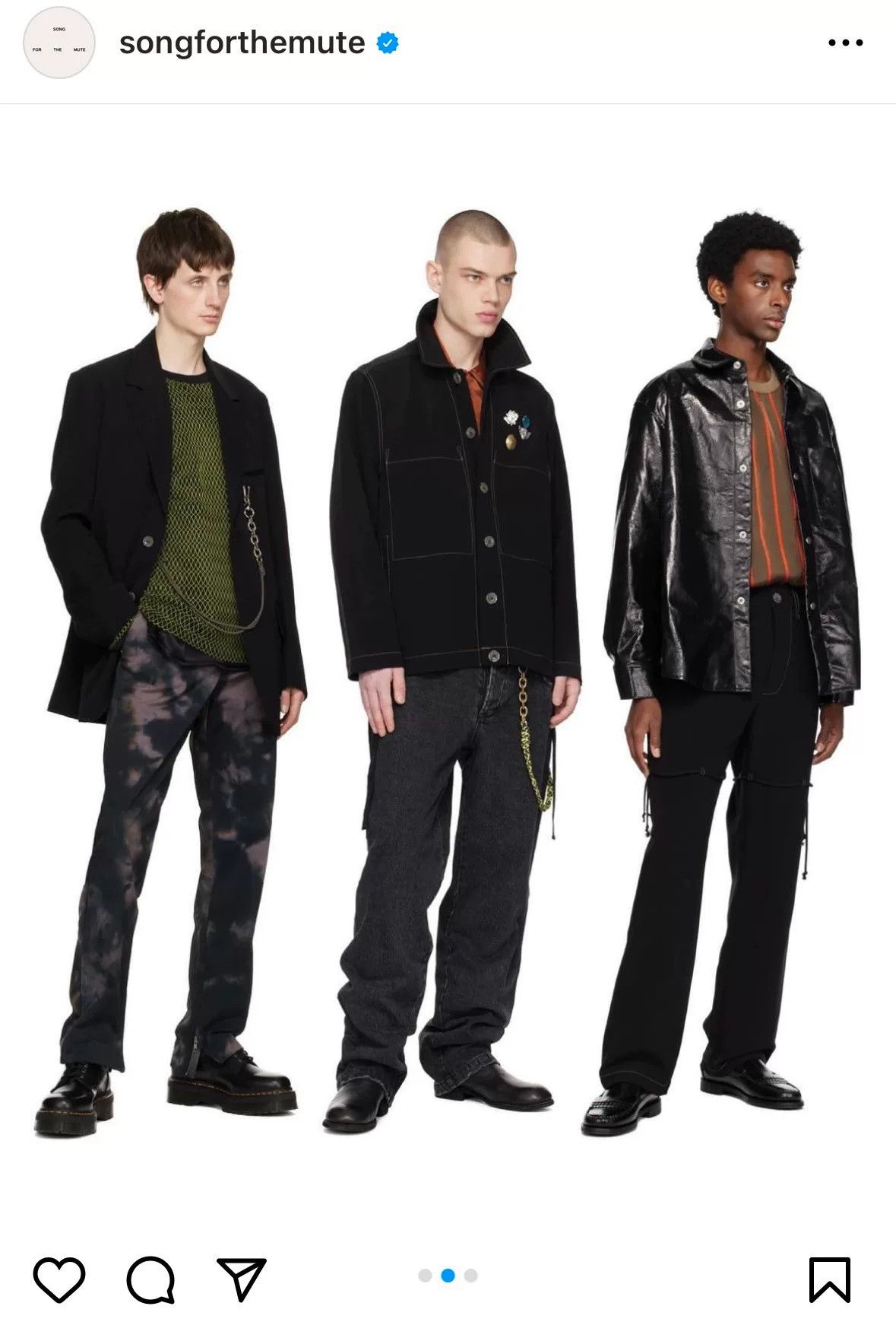 Song For The Mute SFTM 23.1 Black Gray Tie-Dye Smoking Pants Size US 30 / EU 46 - 5 Thumbnail