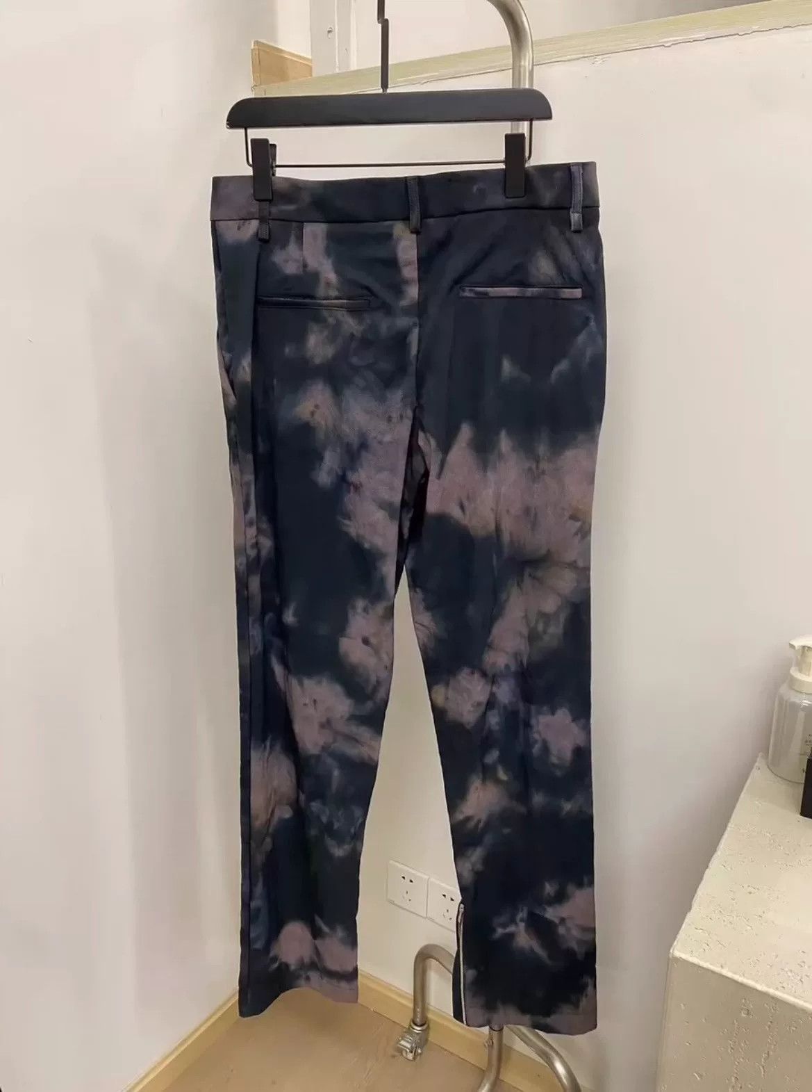 Song For The Mute SFTM 23.1 Black Gray Tie-Dye Smoking Pants Size US 30 / EU 46 - 2 Thumbnail