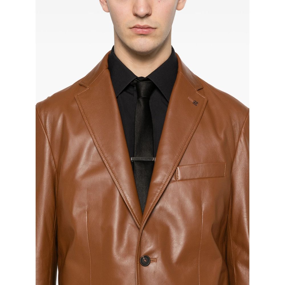 Tagliatore Tagliatore BROWN Jackets - Leather Jackets Size US XL / EU 56 / 4 - 5 Thumbnail
