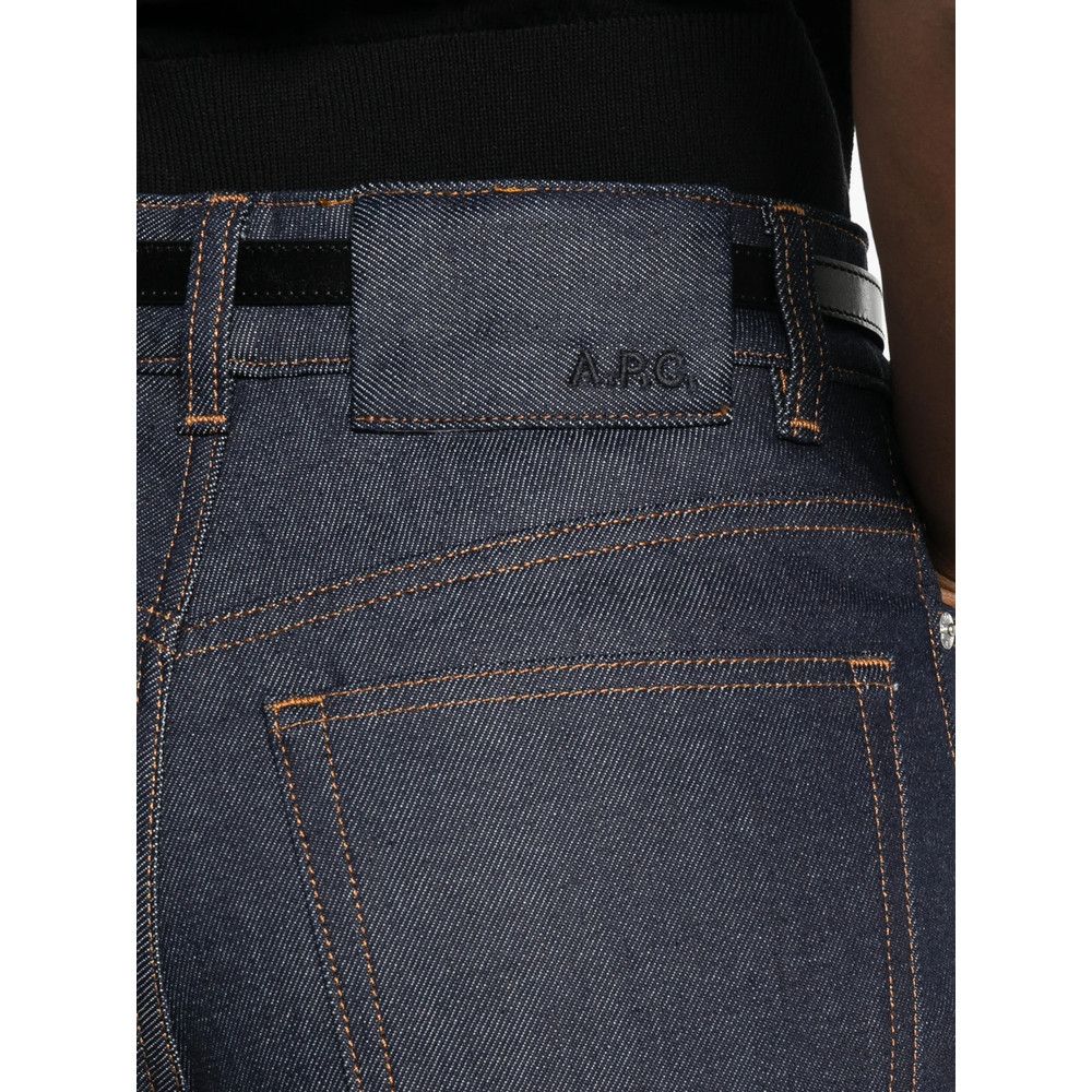 A.P.C. A.p.c. BLUE Denim - Wide-Leg Jeans Size 27" / US 4 / IT 40 - 2 Thumbnail