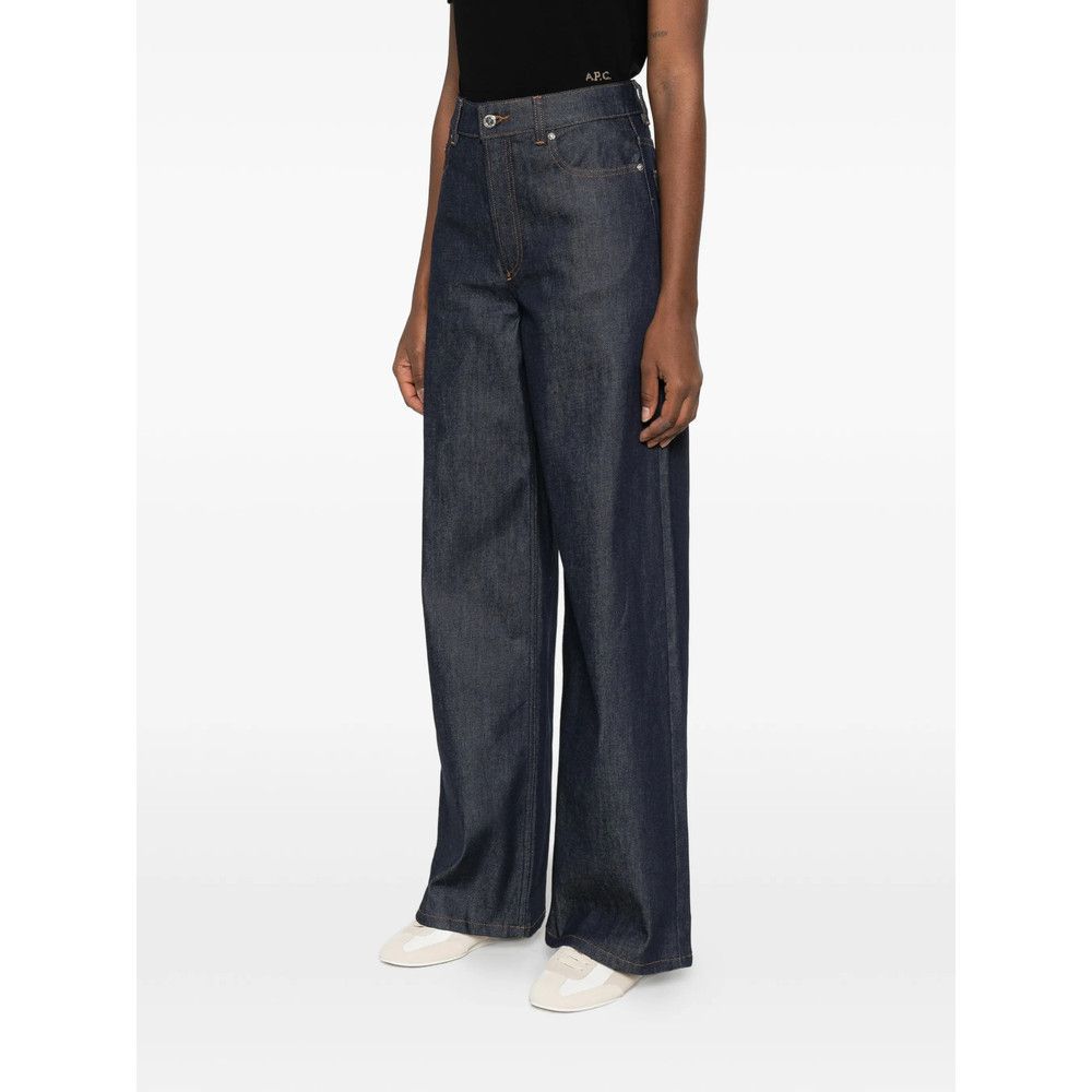 A.P.C. A.p.c. BLUE Denim - Wide-Leg Jeans Size 27" / US 4 / IT 40 - 3 Thumbnail