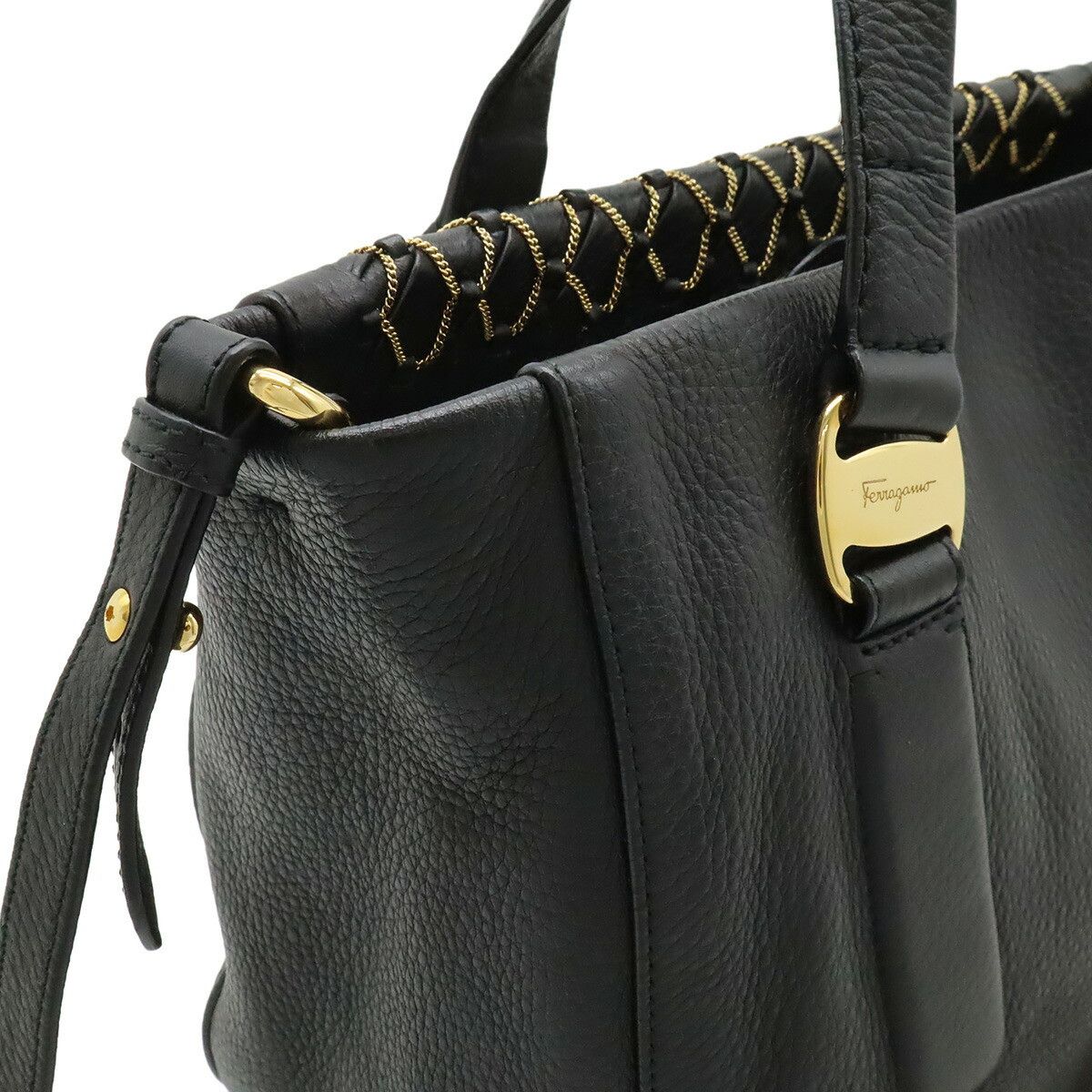 Salvatore Ferragamo Salvatore Ferragamo Salvatore Ferragamo Vara Leather 2way Handbag Leather Shoulder Bag DUTY FREE for USA Size ONE SIZE - 5 Thumbnail