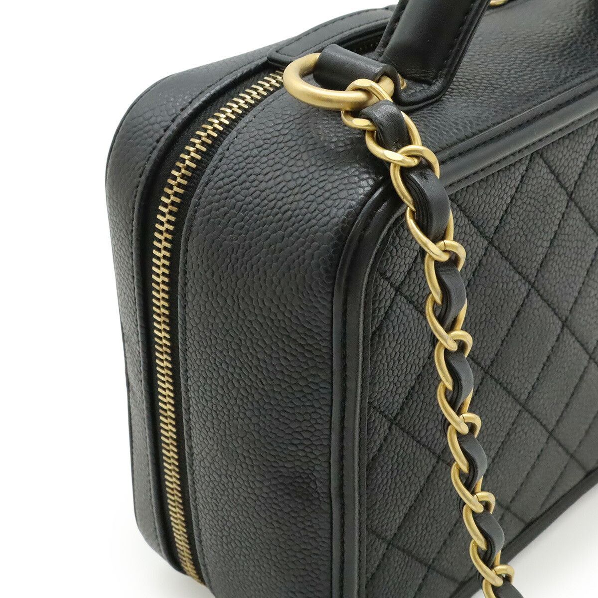 Chanel Chanel Chanel CC Filigree Caviar 2way Bag Leather Vanity Bag A93343 DUTY FREE for USA Size ONE SIZE - 4 Thumbnail