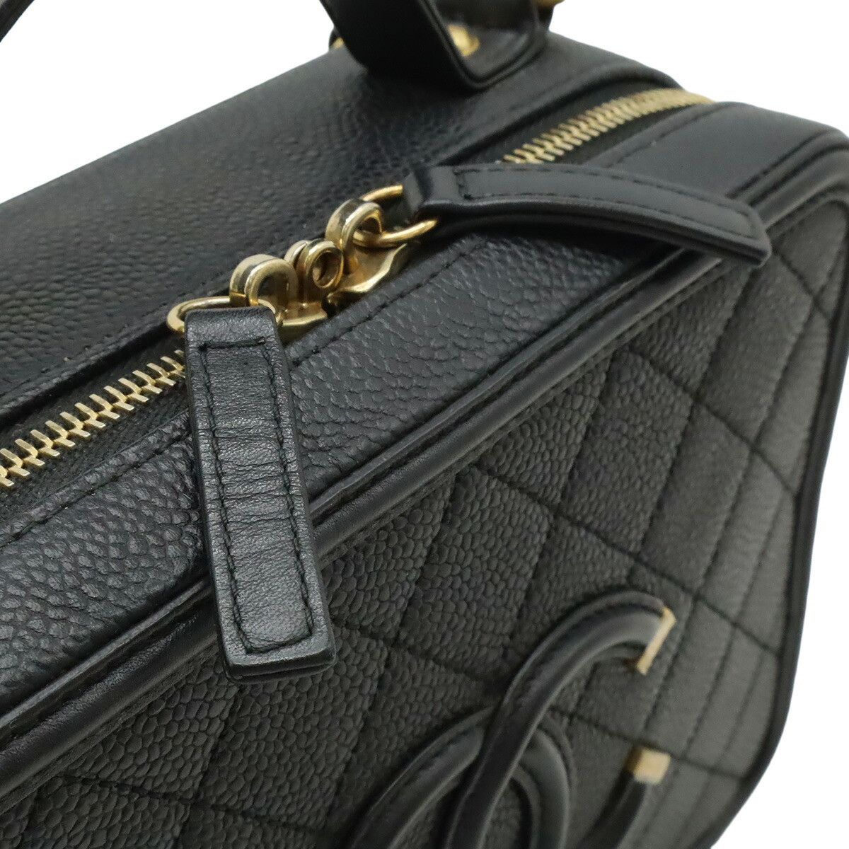 Chanel Chanel Chanel CC Filigree Caviar 2way Bag Leather Vanity Bag A93343 DUTY FREE for USA Size ONE SIZE - 6 Thumbnail