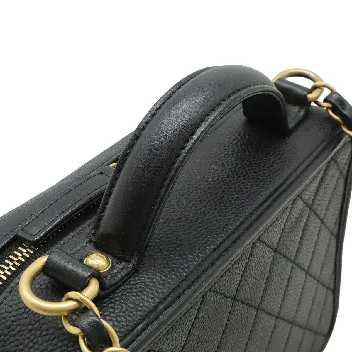 Chanel Chanel Chanel CC Filigree Caviar 2way Bag Leather Vanity Bag A93343 DUTY FREE for USA Size ONE SIZE - 8 Thumbnail