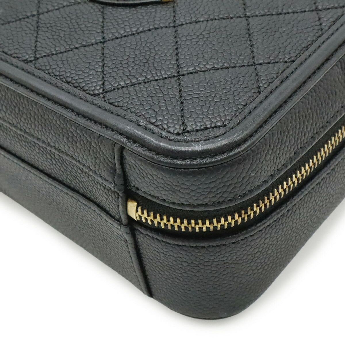 Chanel Chanel Chanel CC Filigree Caviar 2way Bag Leather Vanity Bag A93343 DUTY FREE for USA Size ONE SIZE - 3 Thumbnail