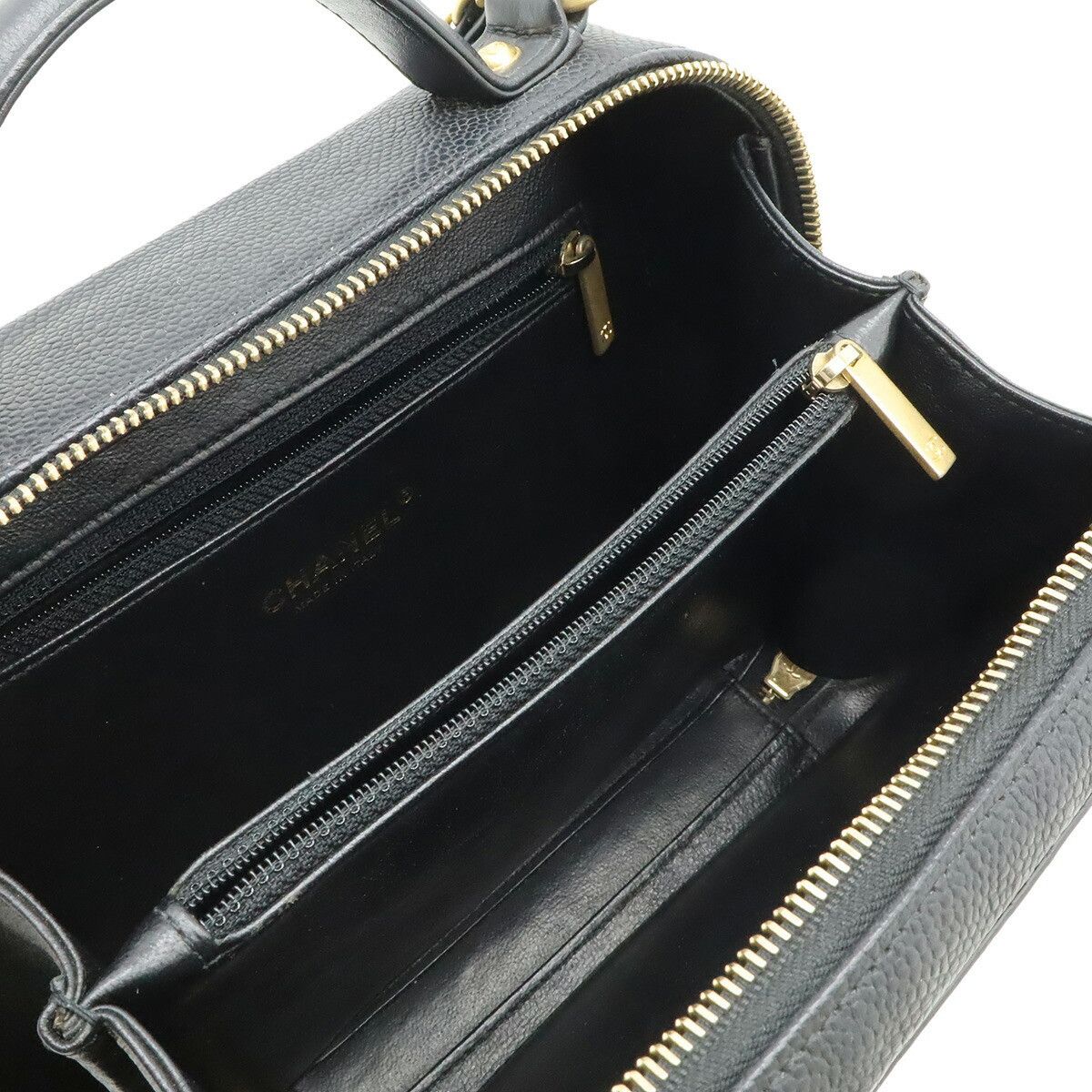 Chanel Chanel Chanel CC Filigree Caviar 2way Bag Leather Vanity Bag A93343 DUTY FREE for USA Size ONE SIZE - 7 Thumbnail