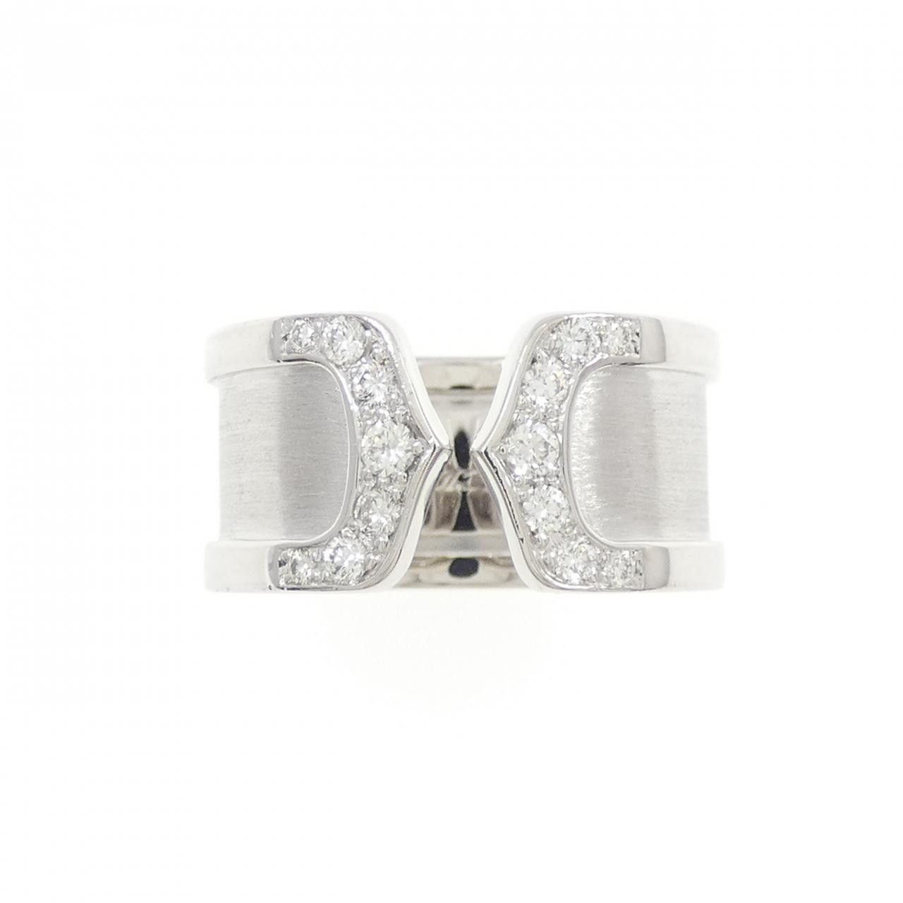 Cartier Cartier Cartier C2 750 White Gold Diamond Ring Size 10 Precious Metal Ring DUTY FREE for USA Size ONE SIZE - 2 Thumbnail