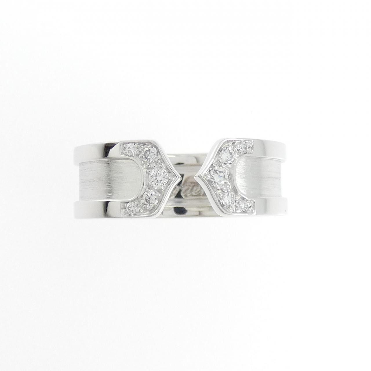 Cartier Cartier Cartier C2 750 White Gold Diamond Ring Size 9 Precious Metal Ring DUTY FREE for USA Size ONE SIZE - 2 Thumbnail