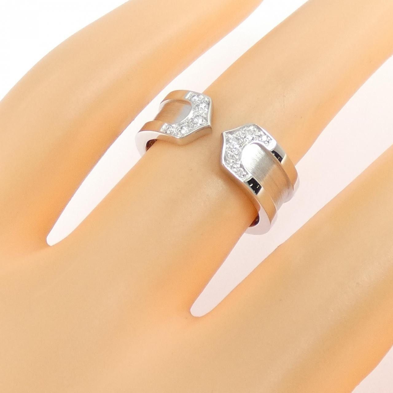 Cartier Cartier Cartier C2 750 White Gold Diamond Ring Size 9 Precious Metal Ring DUTY FREE for USA Size ONE SIZE - 5 Thumbnail
