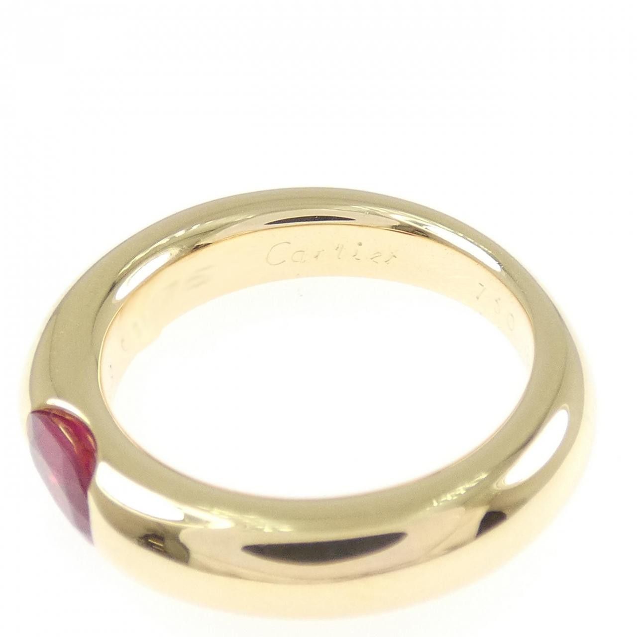 Cartier Cartier Cartier Ellipse Au750 Ruby Ring Size 9 Precious Metal Ring DUTY FREE for USA Size ONE SIZE - 4 Thumbnail