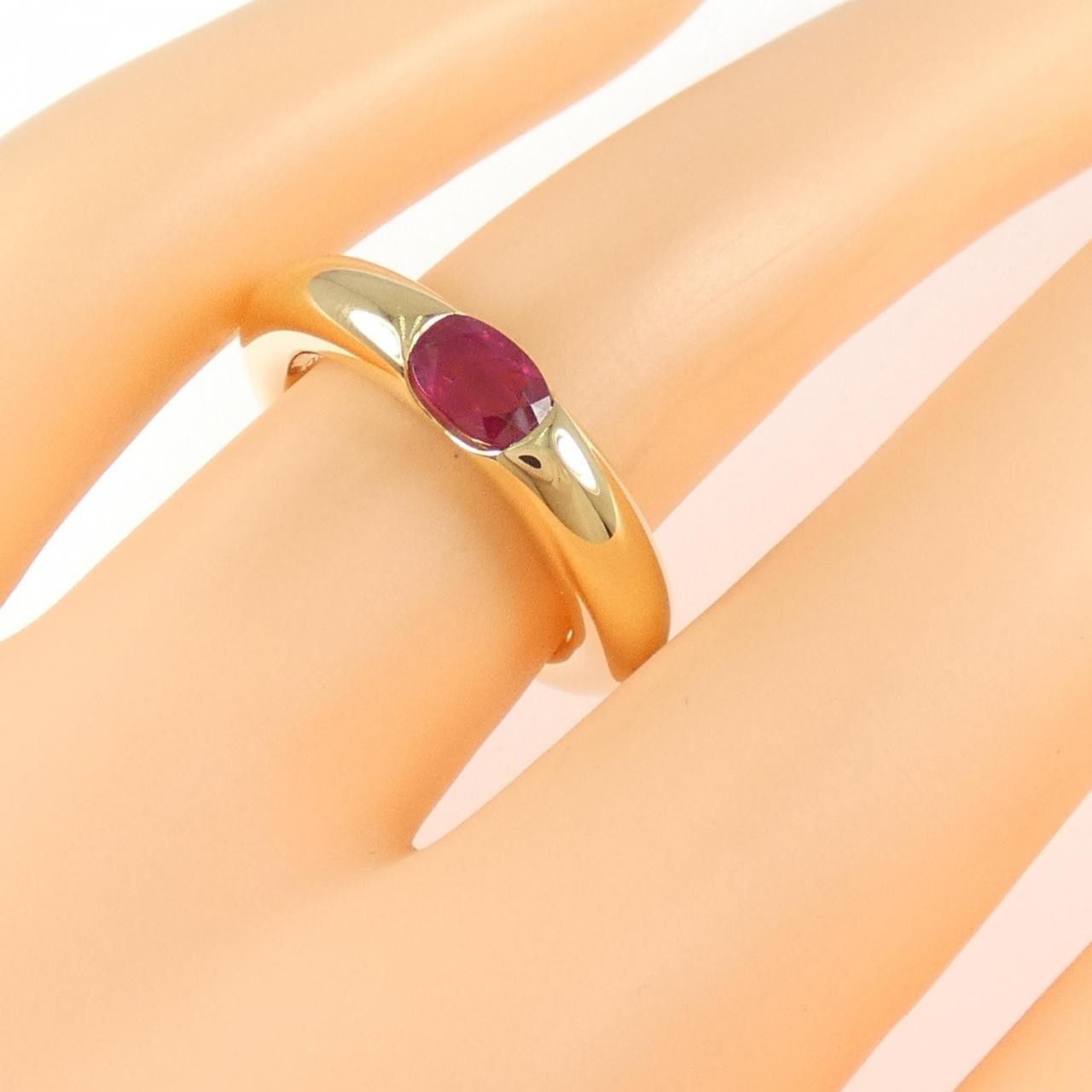 Cartier Cartier Cartier Ellipse Au750 Ruby Ring Size 9 Precious Metal Ring DUTY FREE for USA Size ONE SIZE - 5 Thumbnail