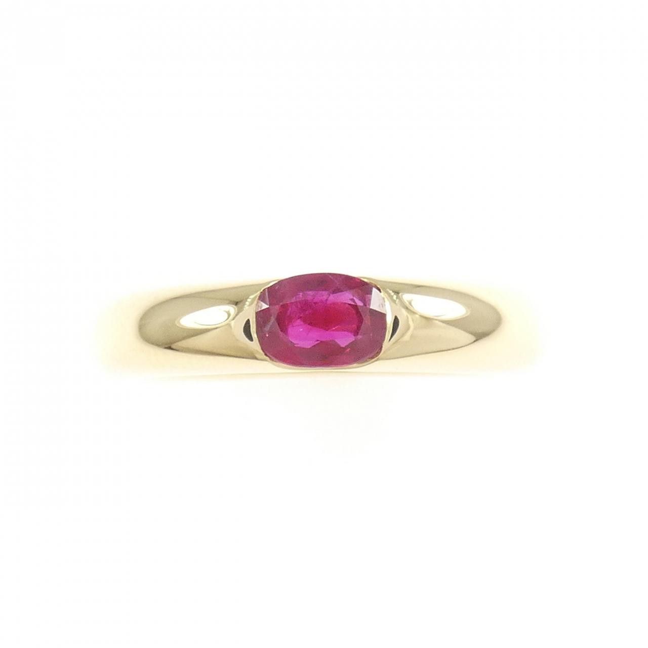 Cartier Cartier Cartier Ellipse Au750 Ruby Ring Size 9 Precious Metal Ring DUTY FREE for USA Size ONE SIZE - 2 Thumbnail