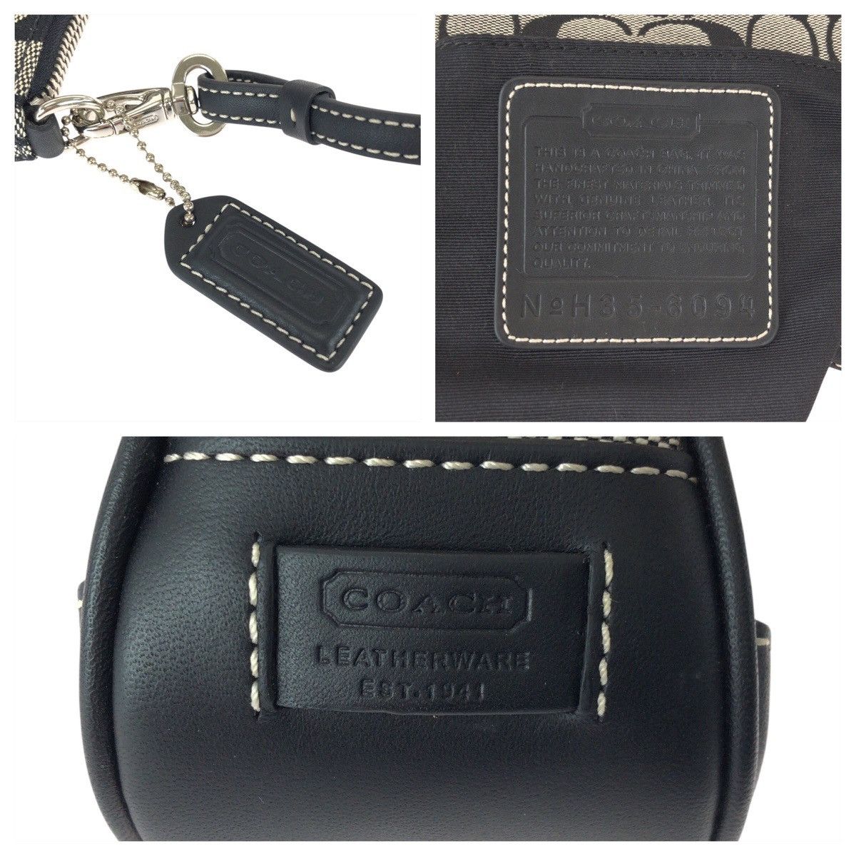 Coach Coach Coach Signature Canvas Leather Handbag Textile Handbag 6094 DUTY FREE for USA Size ONE SIZE - 4 Thumbnail