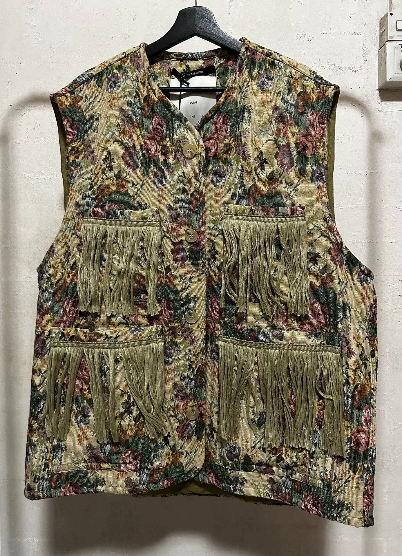 Song For The Mute SFTM 24.1 The Dreamers Floral Fringe Jacket Size L / US 10 / IT 46 - 2 Thumbnail