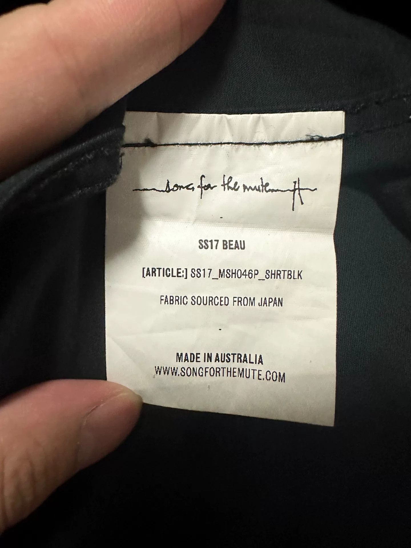 Song For The Mute Song for the Mute 17SS BEAU Shirt Size US S / EU 44-46 / 1 - 5 Thumbnail