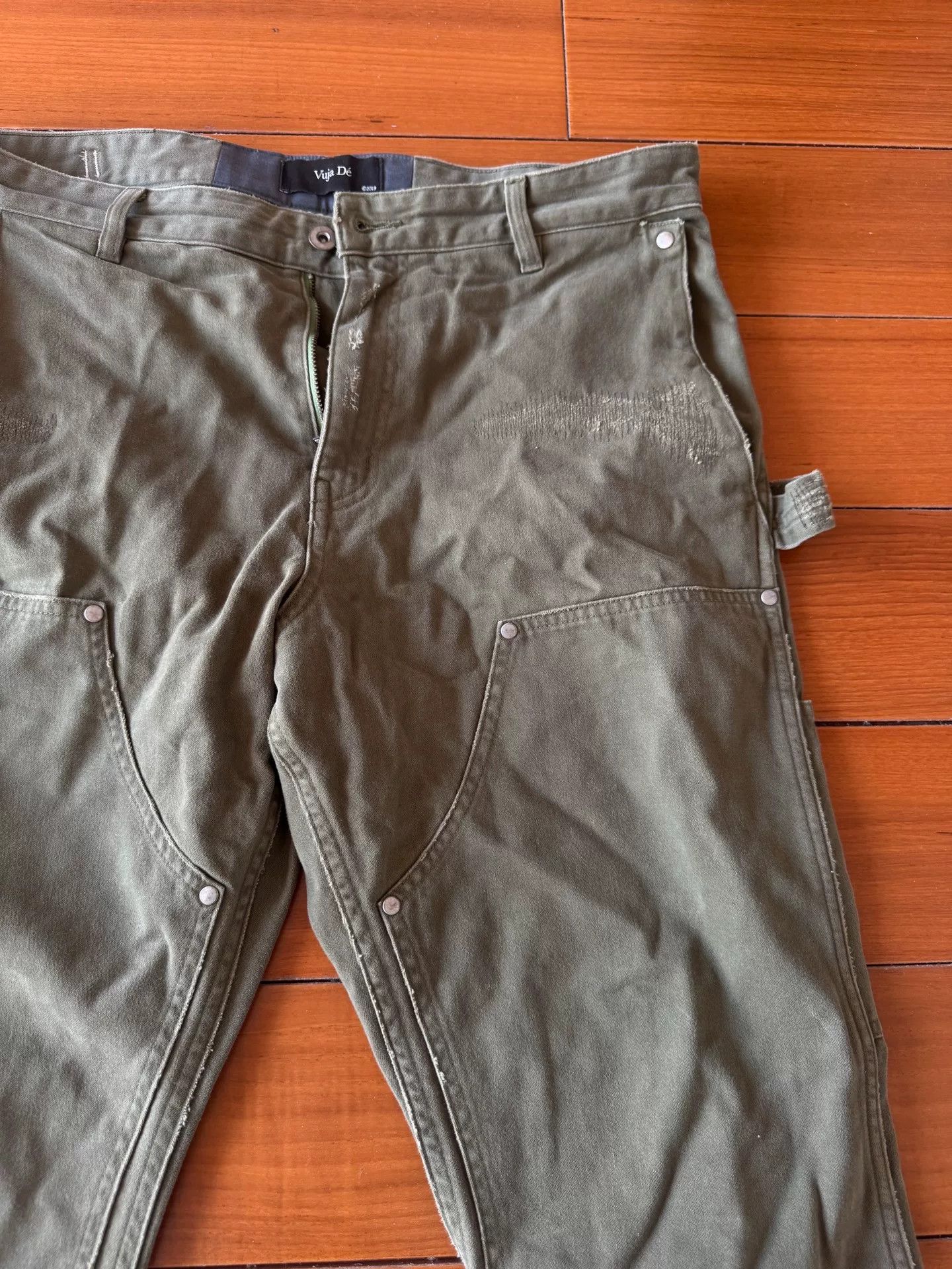 Vuja De Vujade 004 Green Cargo Pants Size US 28 / EU 44 - 3 Thumbnail