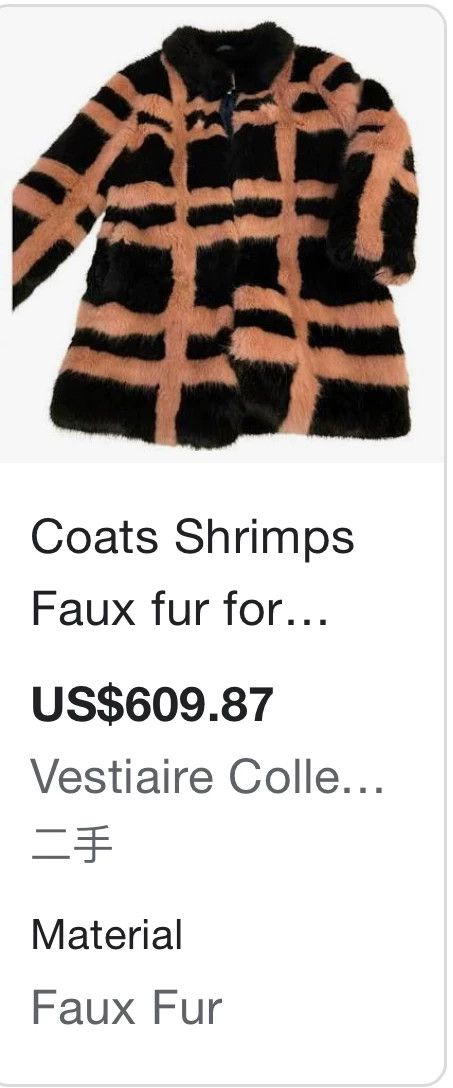 Shrimps Shrimps Vestiaire Faux Fur Coat Size XS / US 0-2 / IT 36-38 - 6 Thumbnail