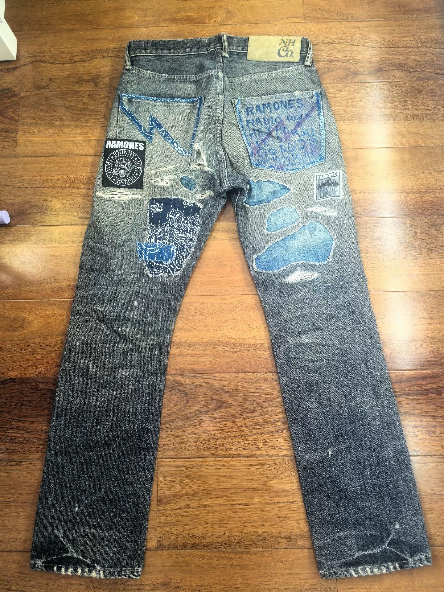 Neighborhood Neighborhood Ramones DIY Denim Jeans Size US 32 / EU 48 - 2 Thumbnail