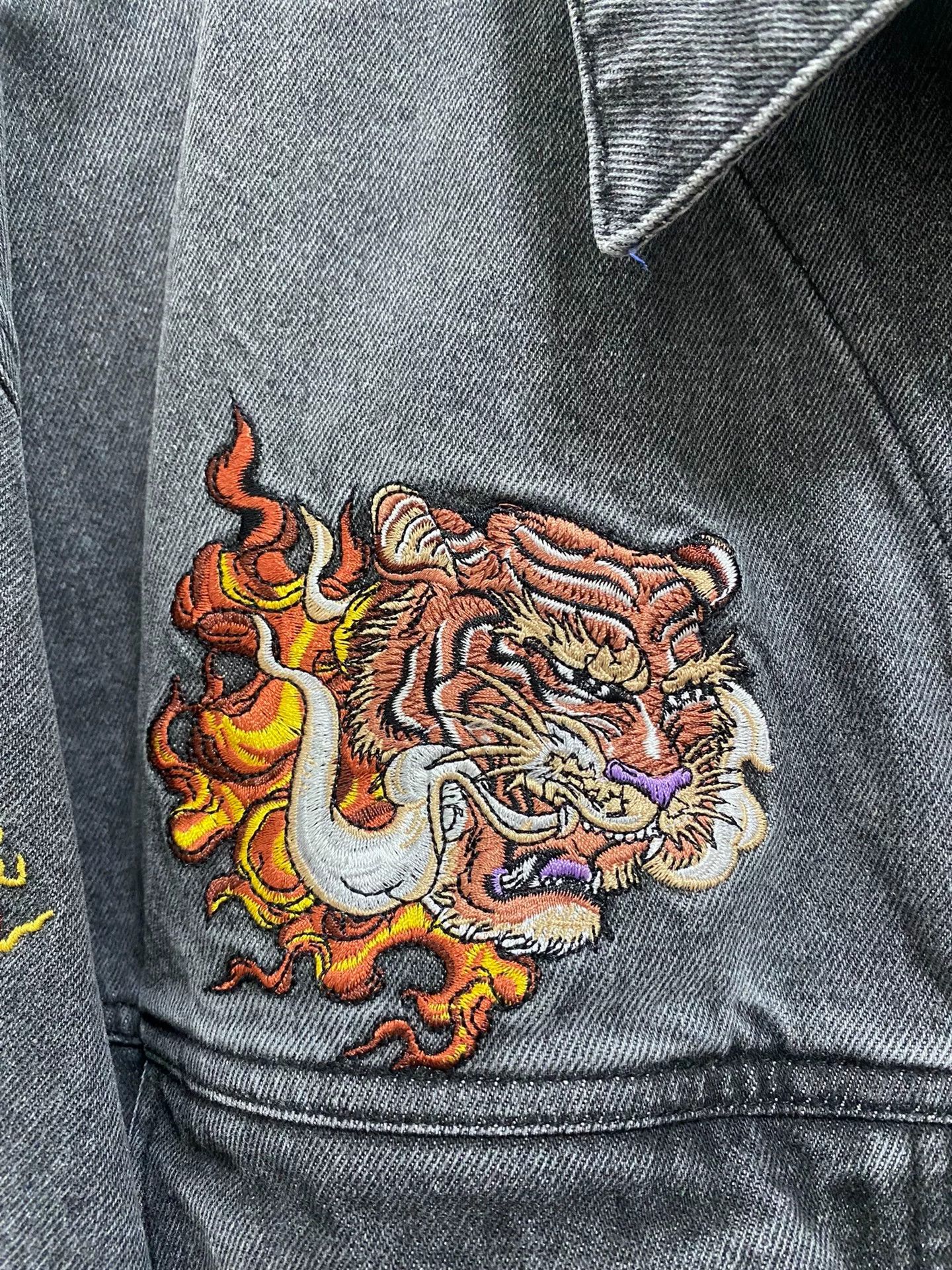 CHENPENG Chinese Style Washed Denim Embroidery Jacket Size US M / EU 48-50 / 2 - 3 Thumbnail