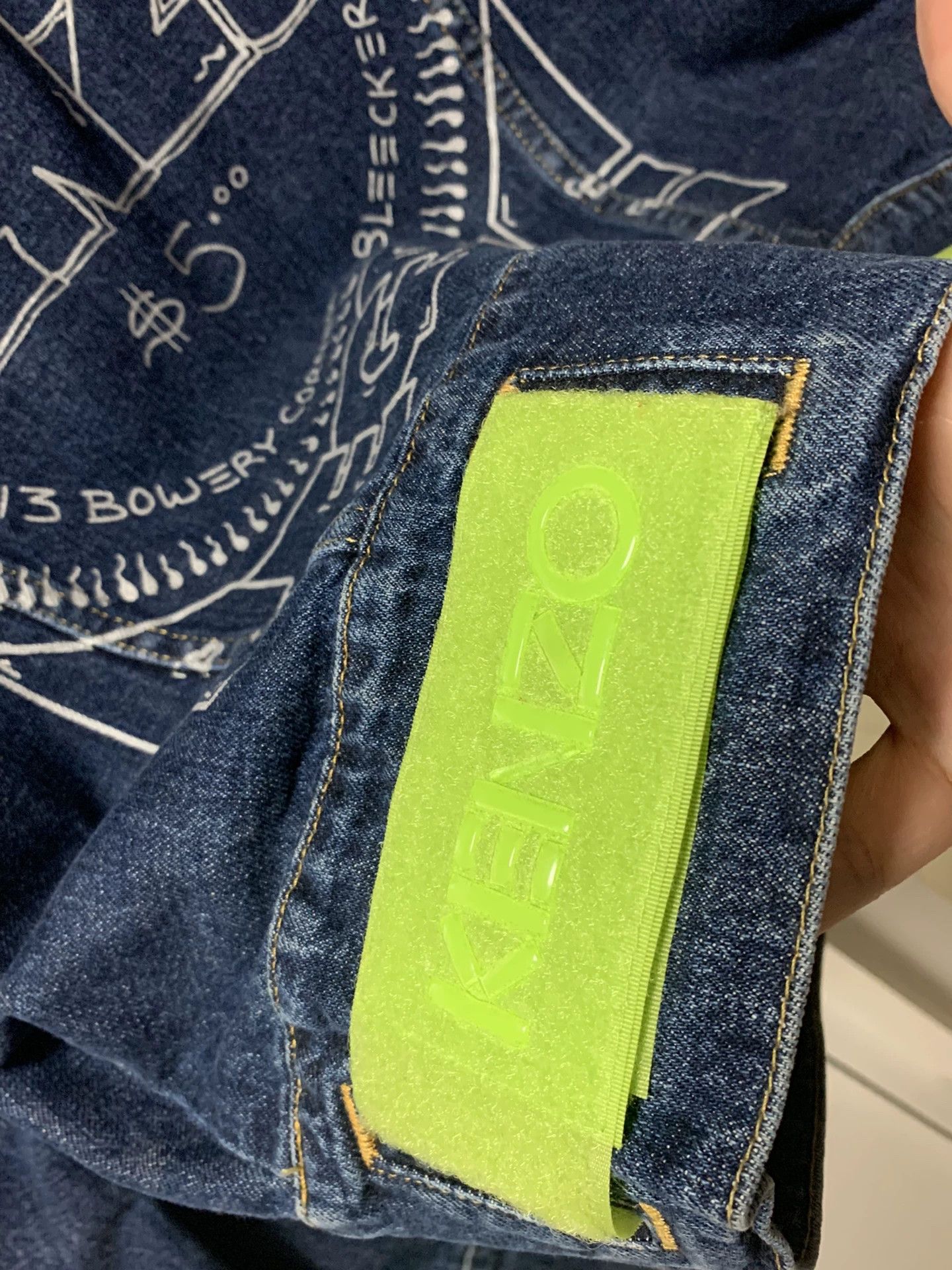 Kenzo Kenzo Fluorescent Velcro Denim Jacket Size US S / EU 44-46 / 1 - 8 Thumbnail