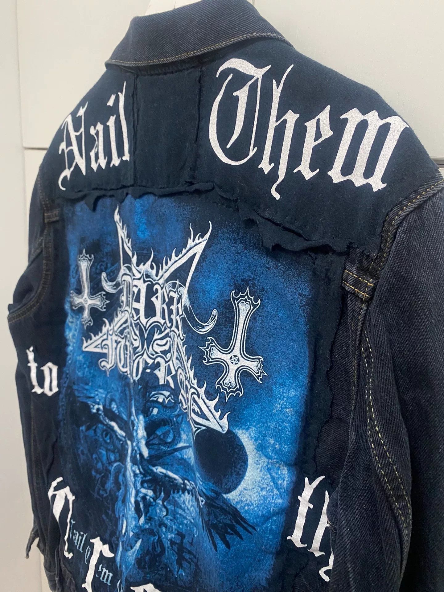 Levi's Dark Funeral Art Patch Denim Jacket Size US M / EU 48-50 / 2 - 3 Thumbnail