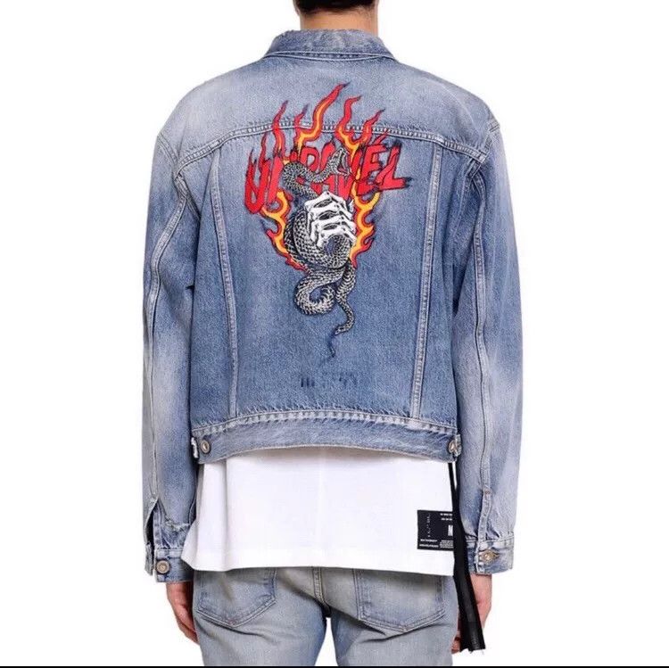 Ben Taverniti Unravel Project Unravel Project Classic Ribbon Denim Jacket Size US S / EU 44-46 / 1 - 8 Thumbnail