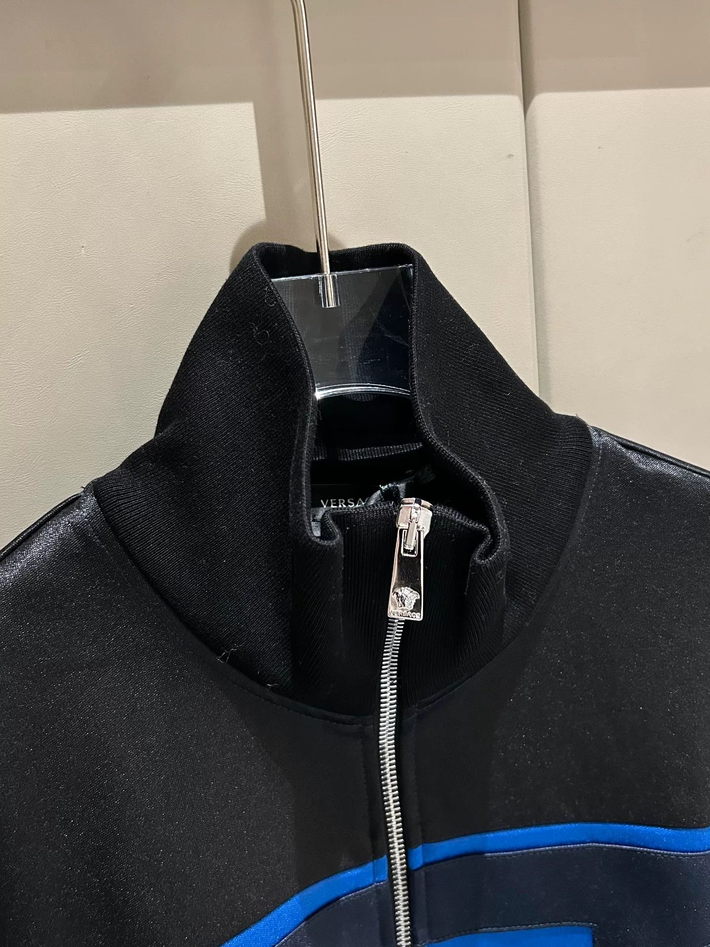 Versace Versace Black Blue Greek Key Jacket Size US XS / EU 42 / 0 - 3 Thumbnail