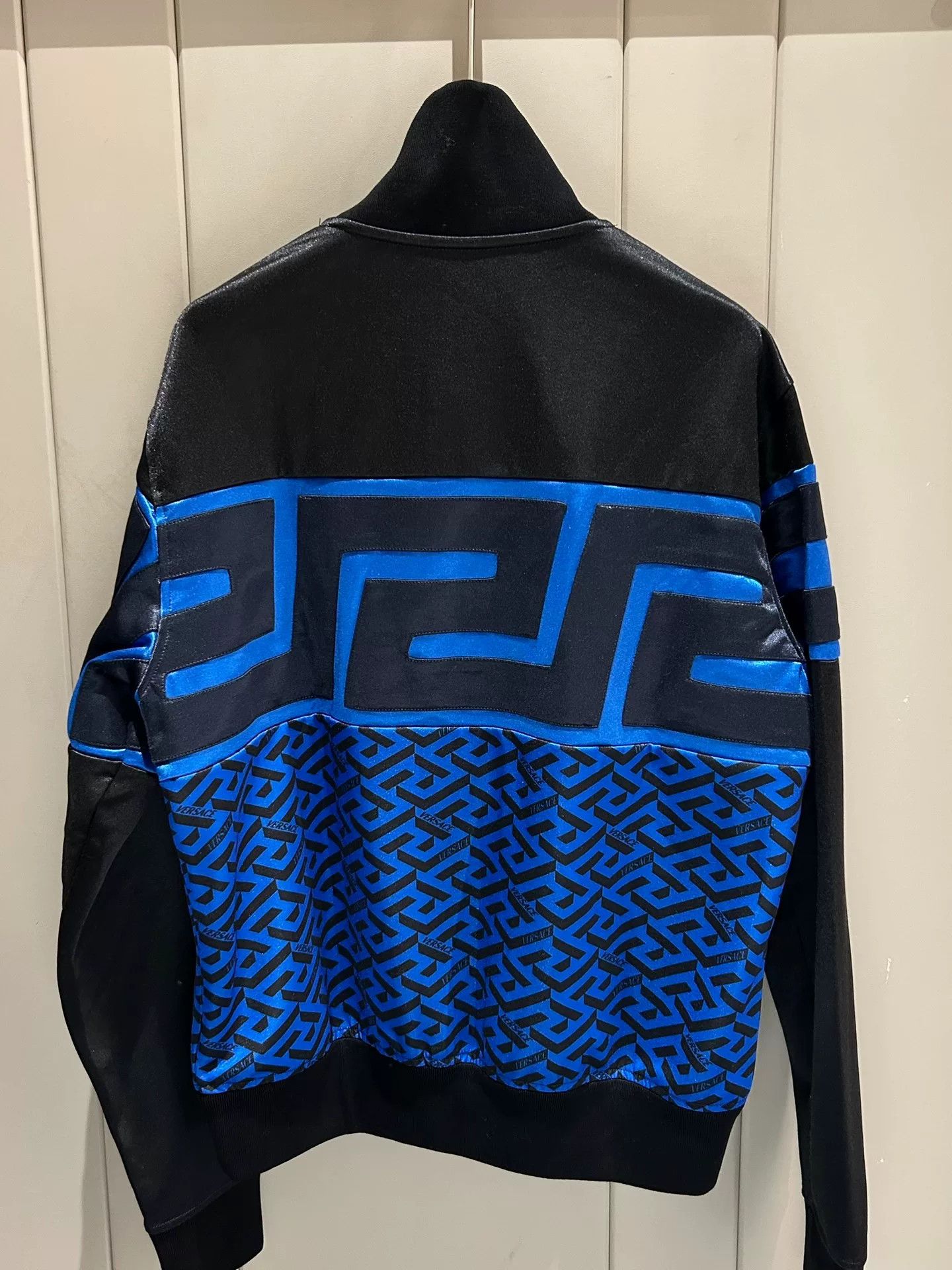 Versace Versace Black Blue Greek Key Jacket Size US XS / EU 42 / 0 - 4 Thumbnail