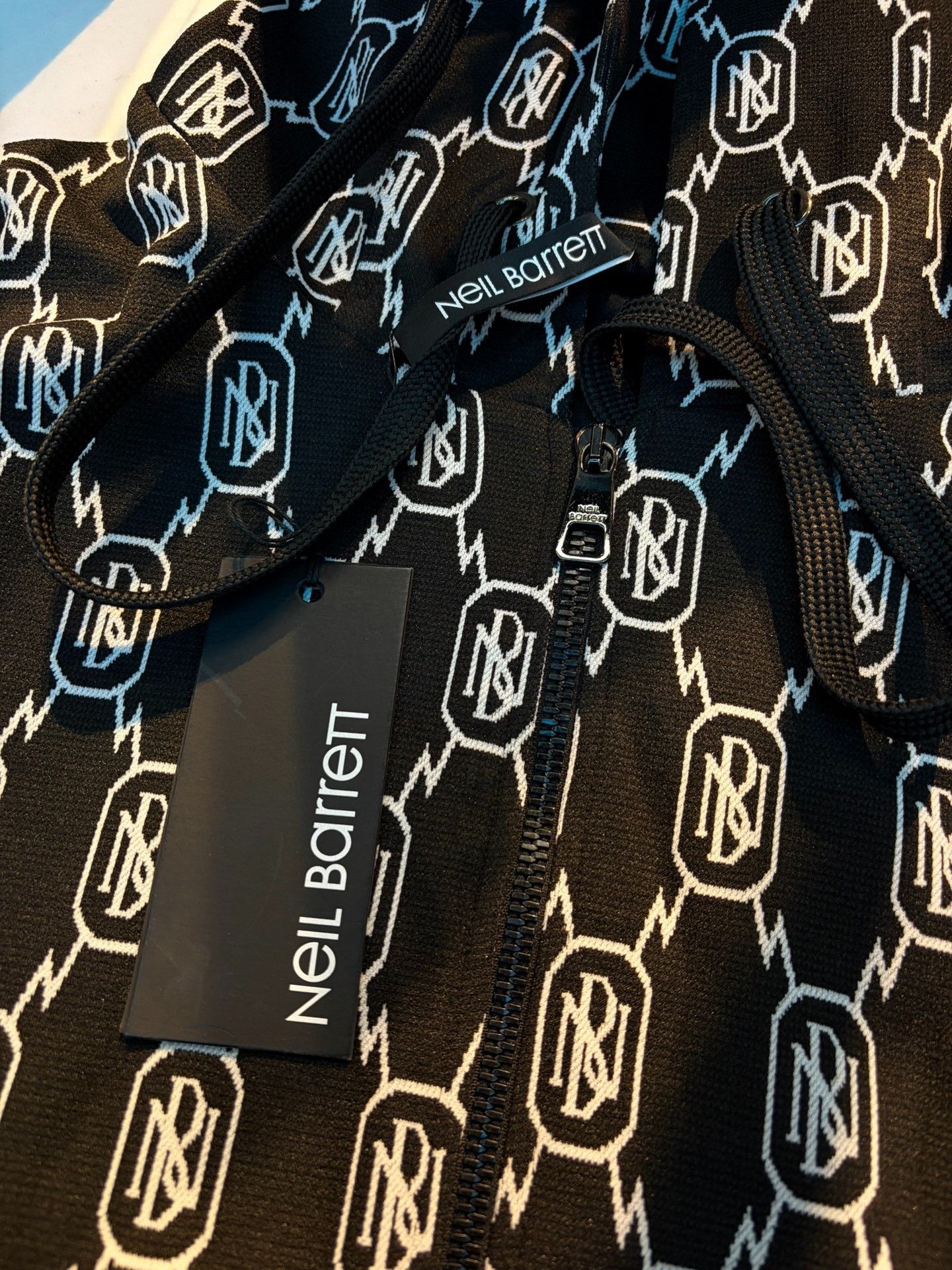 Neil Barrett Neil Barrett Zip Hoodie Full Logo Size US M / EU 48-50 / 2 - 3 Thumbnail