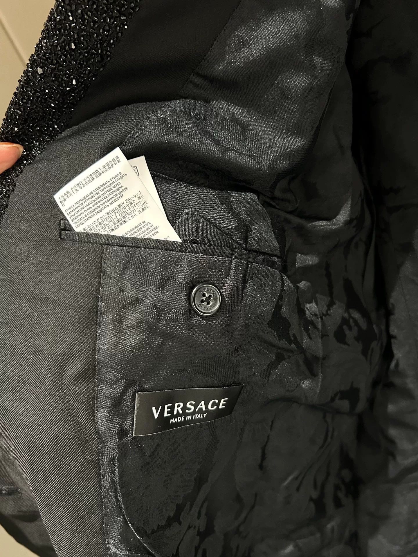 Versace Versace Sequin Collar Double-Breasted Blazer Size US L / EU 52-54 / 3 - 5 Thumbnail