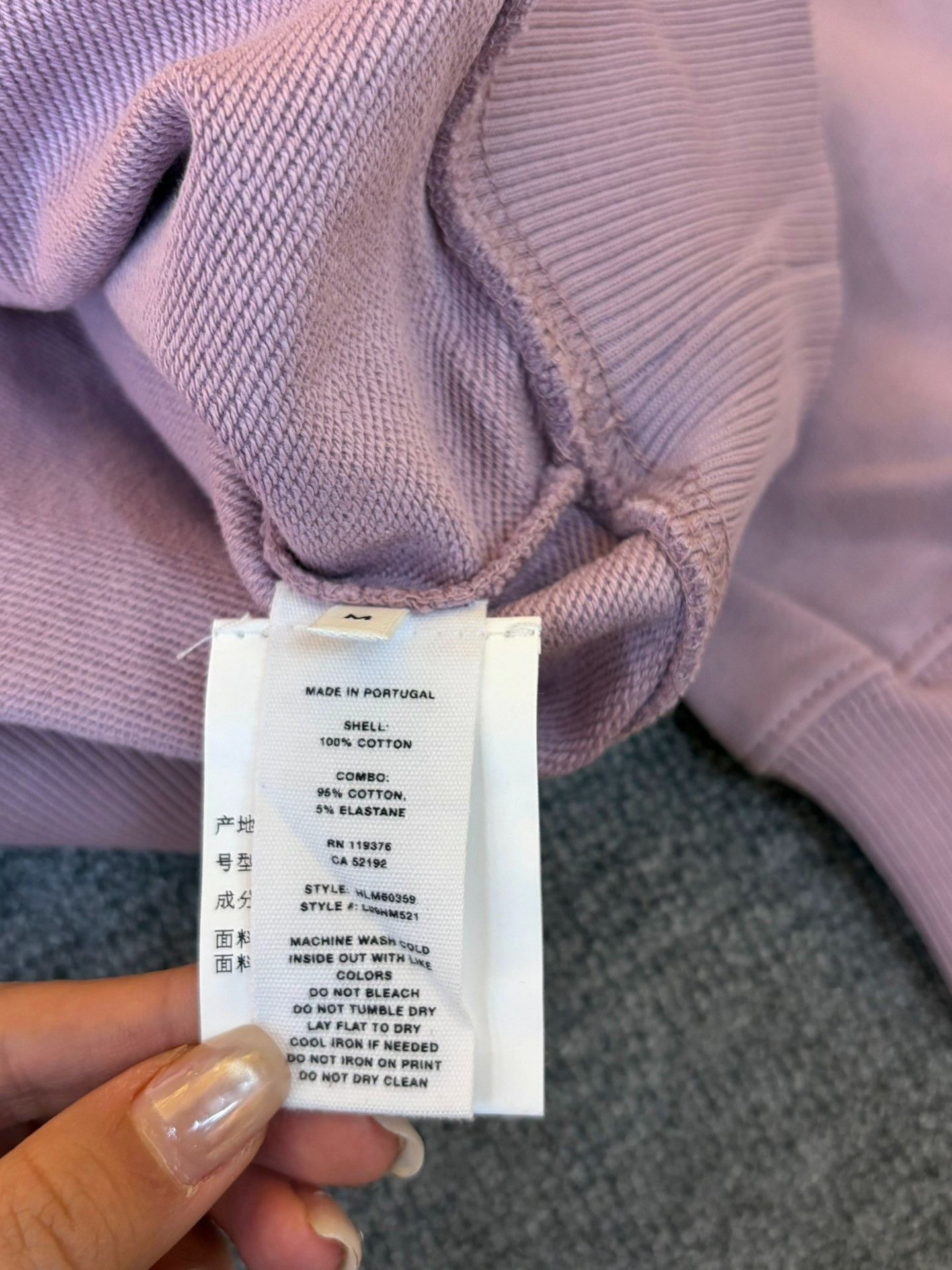 Helmut Lang Helmut Lang Men's Light Purple Hoodie Size US M / EU 48-50 / 2 - 4 Thumbnail