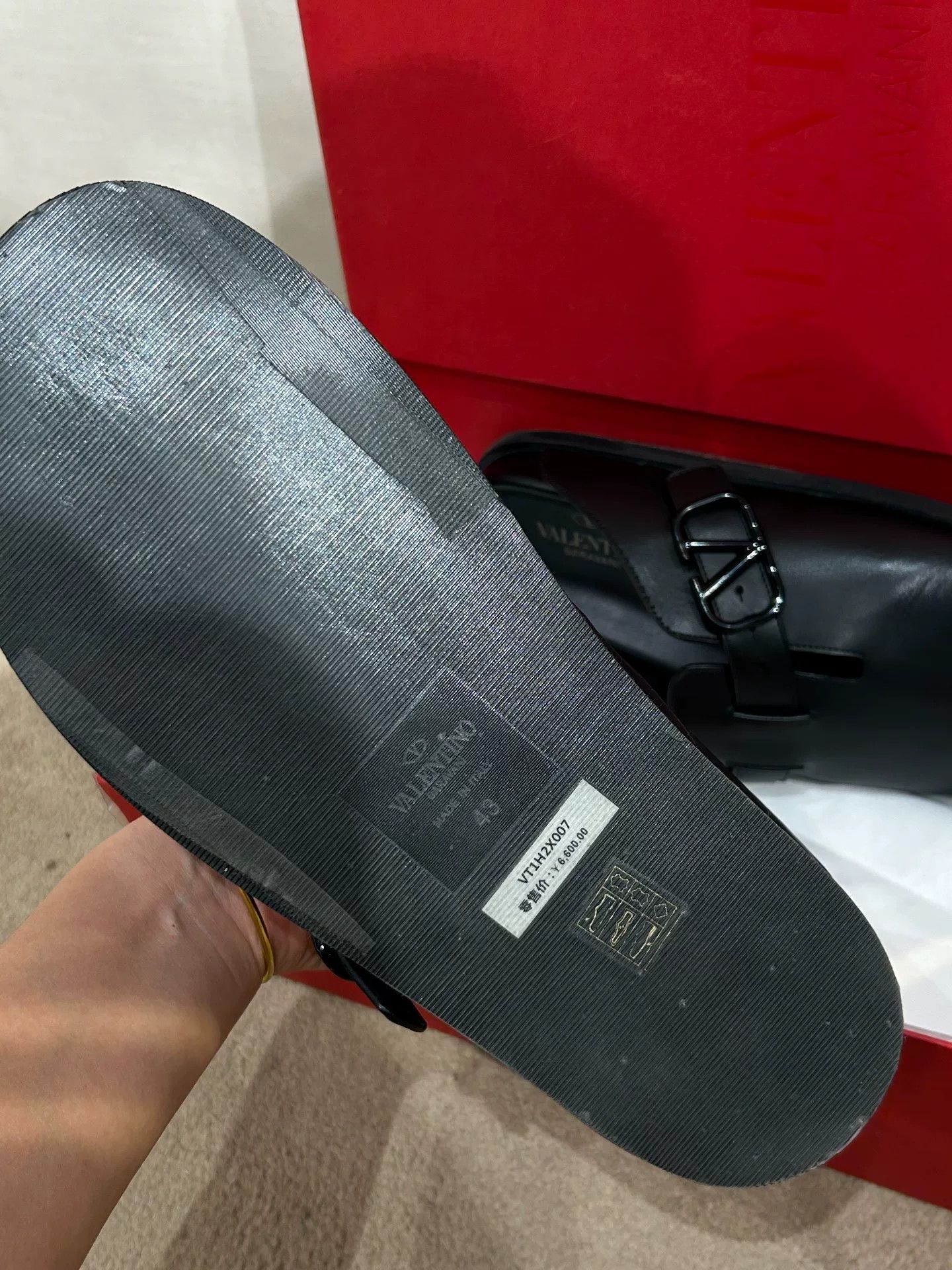 Valentino Valentino Leather Slippers Size 43 Size US 10 / EU 43 - 2 Thumbnail